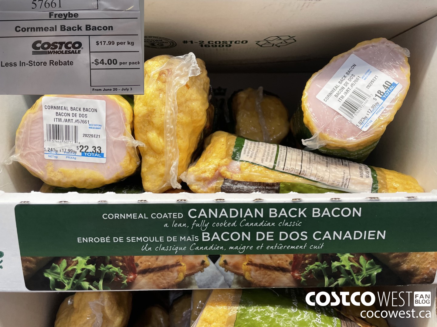 57661 FREYBE CORNMEAL BACK BACON ($4.00 INSTANT SAVINGS)