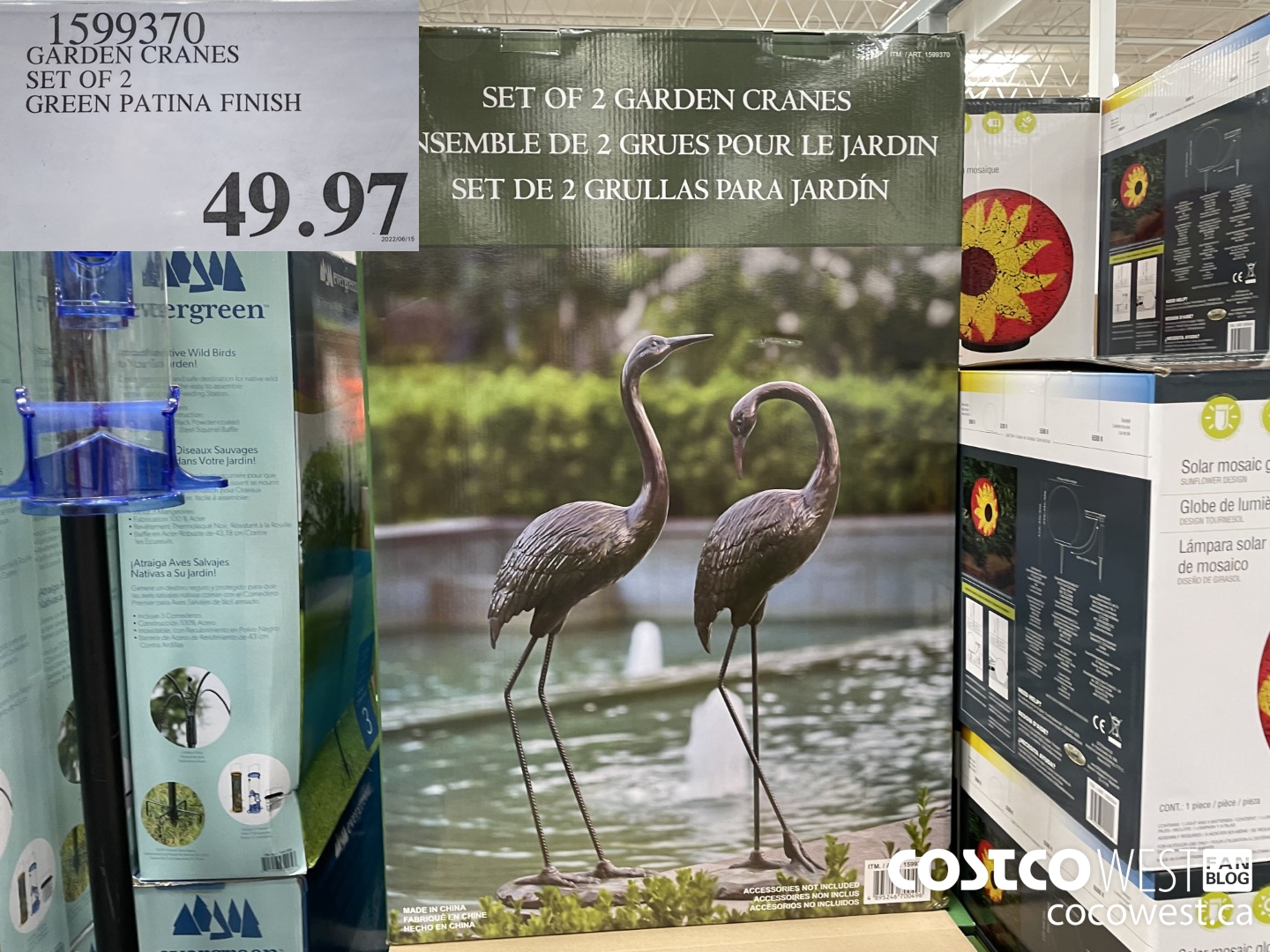 1599370 GARDEN CRANES SET OF 2  $49.97
