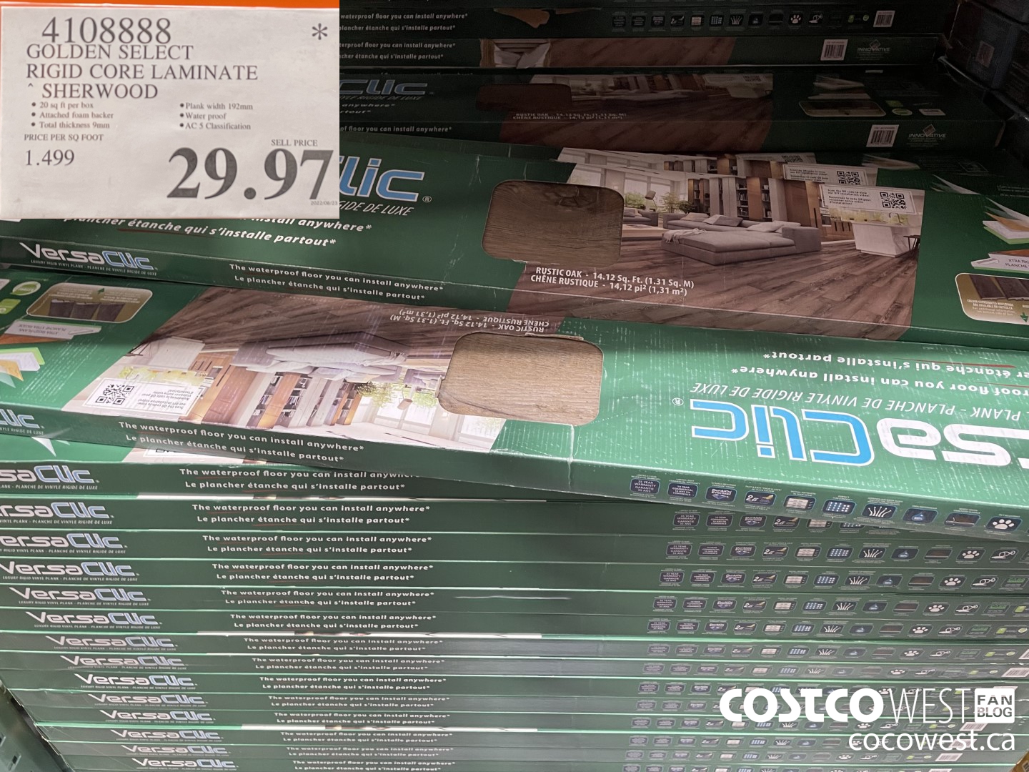 4108888 GOLDEN SELECT RIGID CORE LAMINATE SHERWOOD $29.97