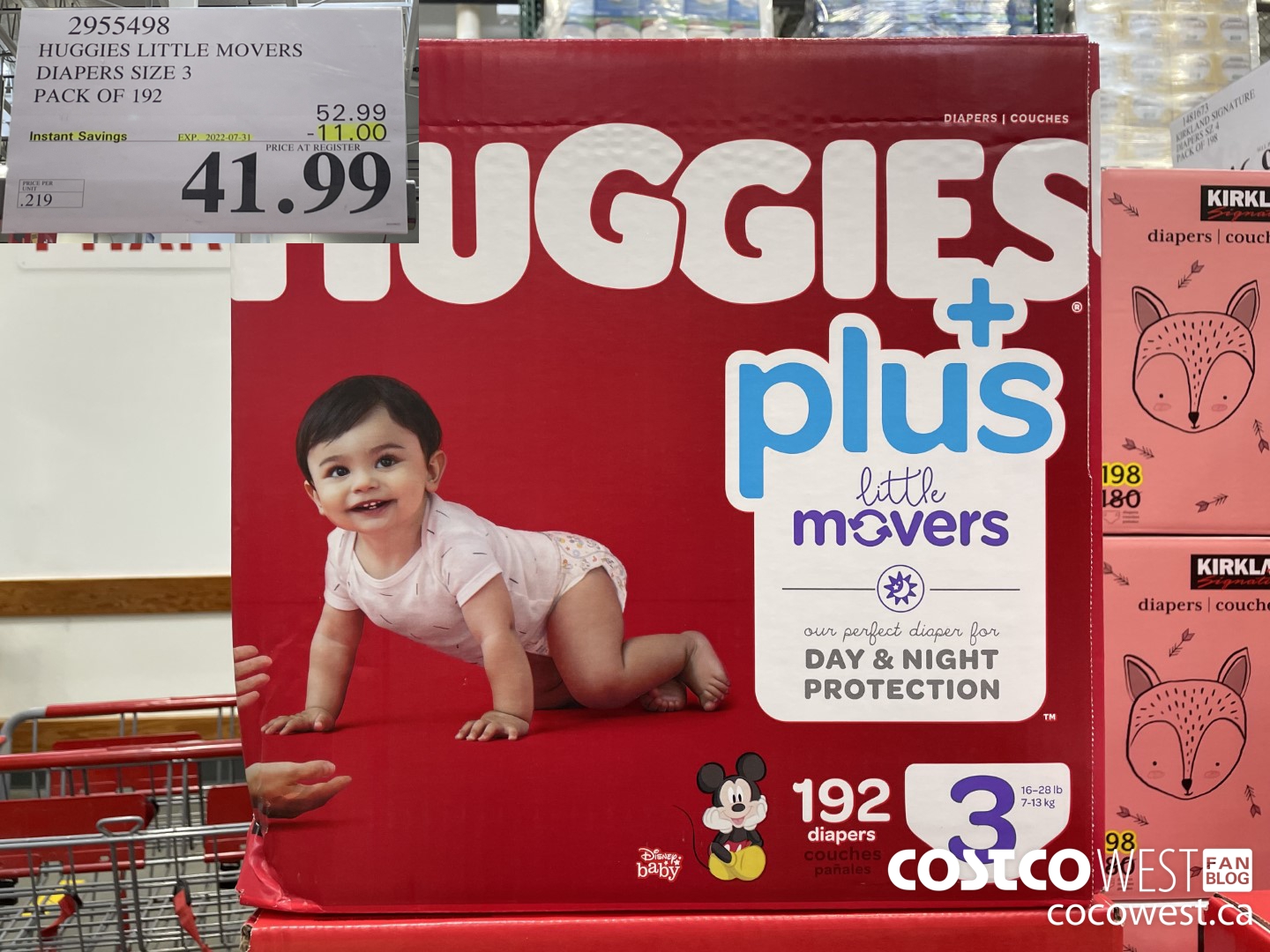 2955498 HUGGIES LITTLE MOVERS DIAPERS SIZE 3 PACK OF 192 ($11.00 INSTANT SAVINGS EXPIRES ON 2022-07-31) $41.99