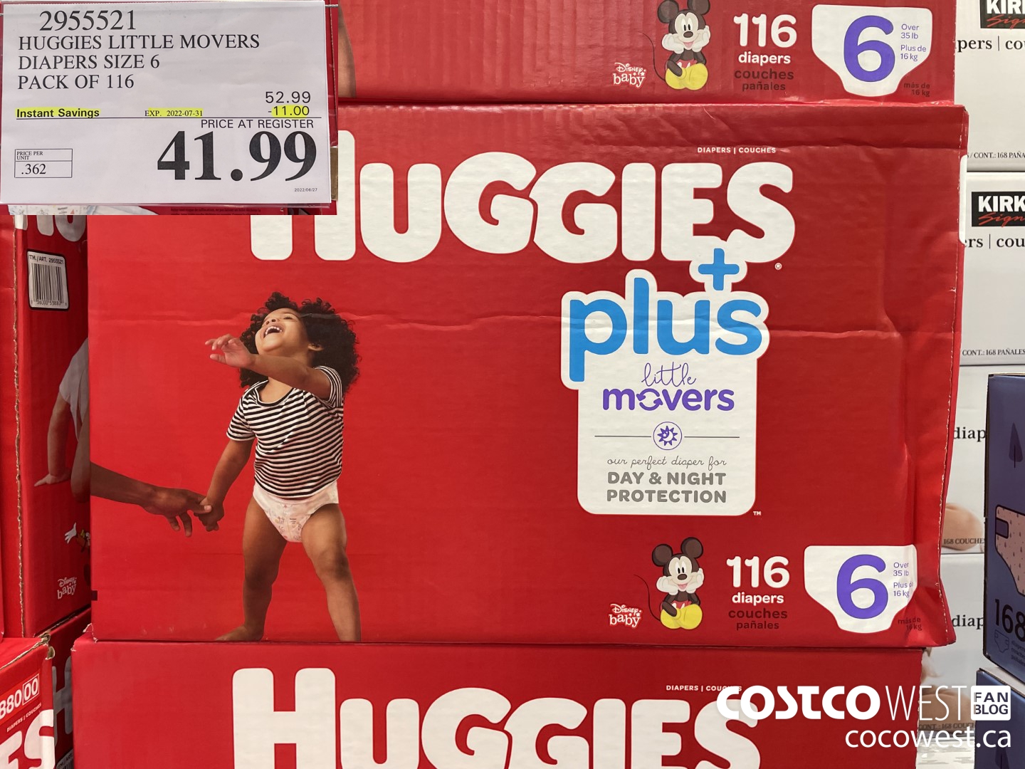 2955521 HUGGIES LITTLE MOVERS DIAPERS SIZE 6 PACK OF 116 ($11.00 INSTANT SAVINGS EXPIRES ON 2022-07-31) $41.99