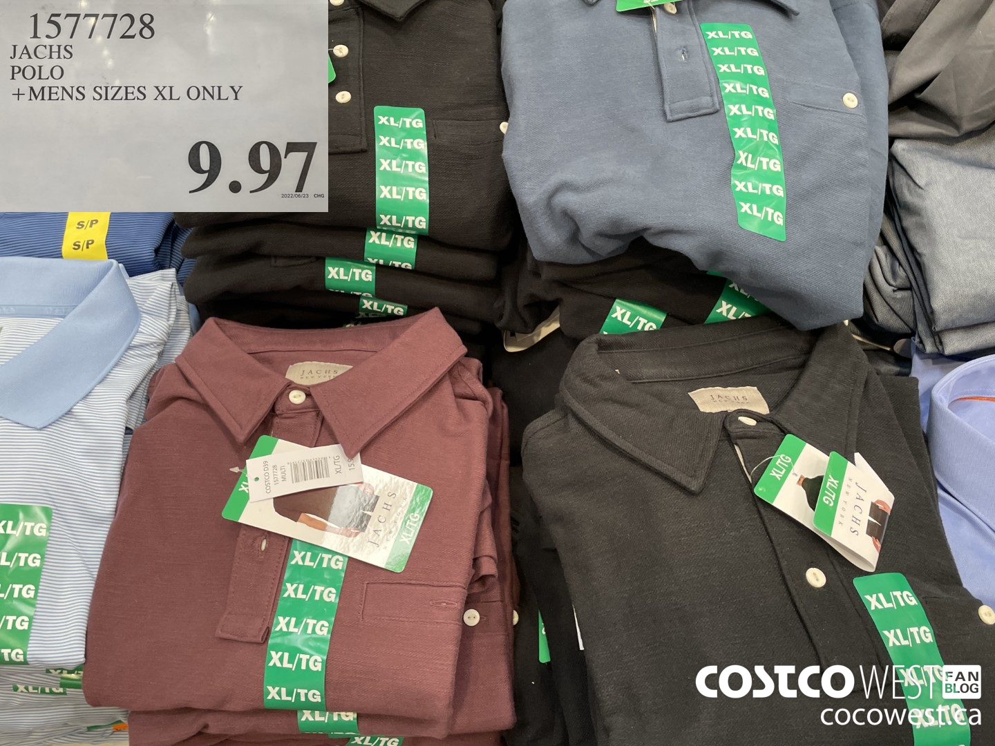 1577728 JACHS POLO MENS SIZES XL ONLY $9.97