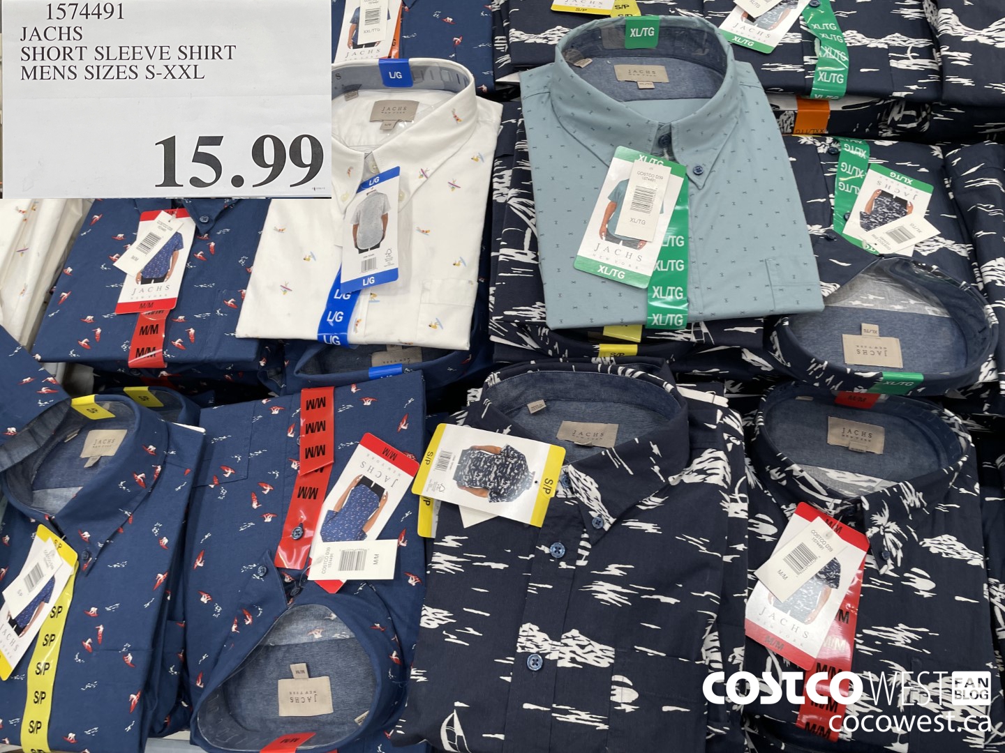 1574491 JACHS SHORT SLEEVE SHIRT MENS SIZES S-XXL $15.99