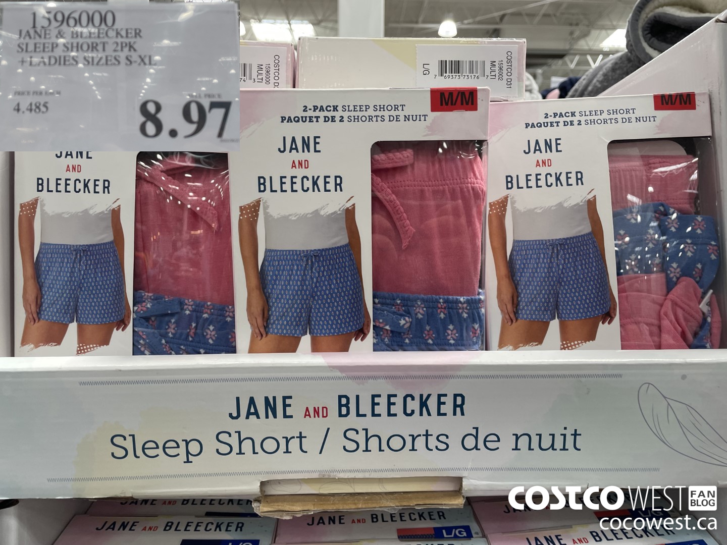 1596000 JANE & BLEECKER SLEEP SHORT 2PK LADIES SIZES S - XL $8.97