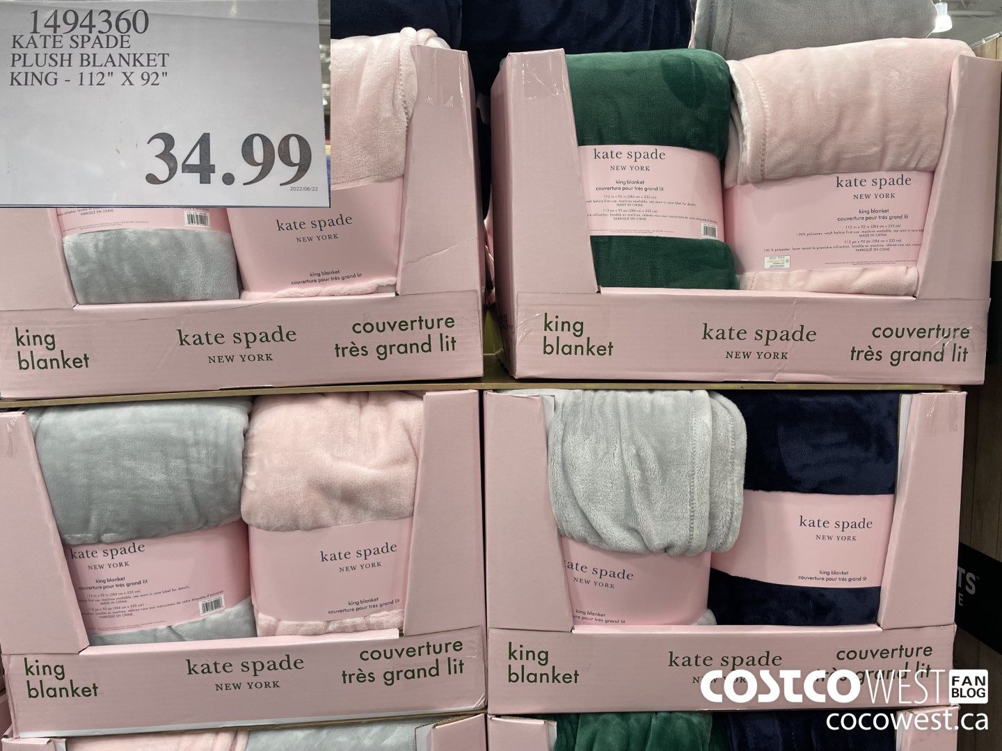 1494360 KATE SPADE PLUSH BLANKET KING - 112