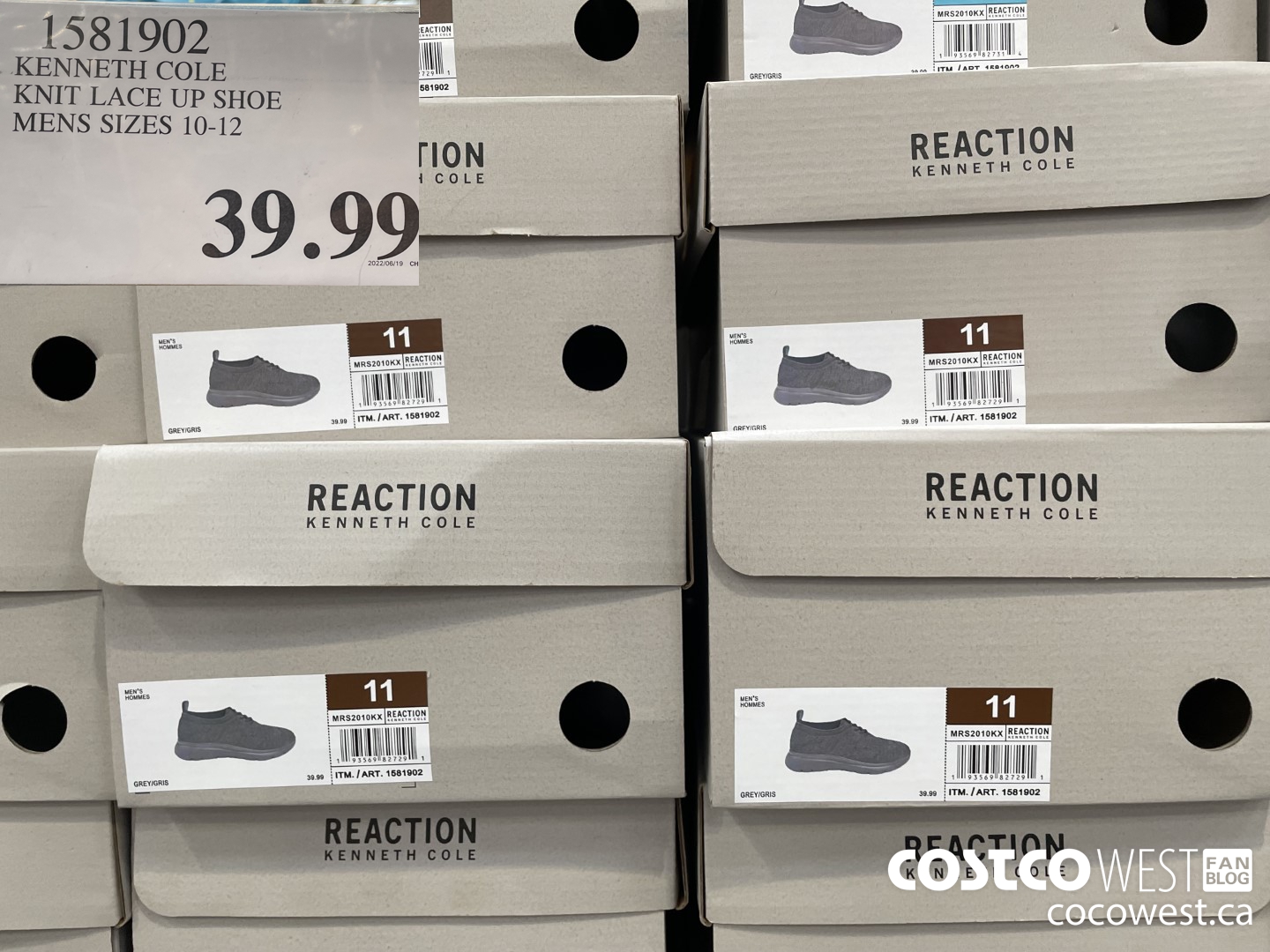 1581902 KENNETH COLE KNIT LACE UP SHOE MENS SIZES 10-12 $39.99