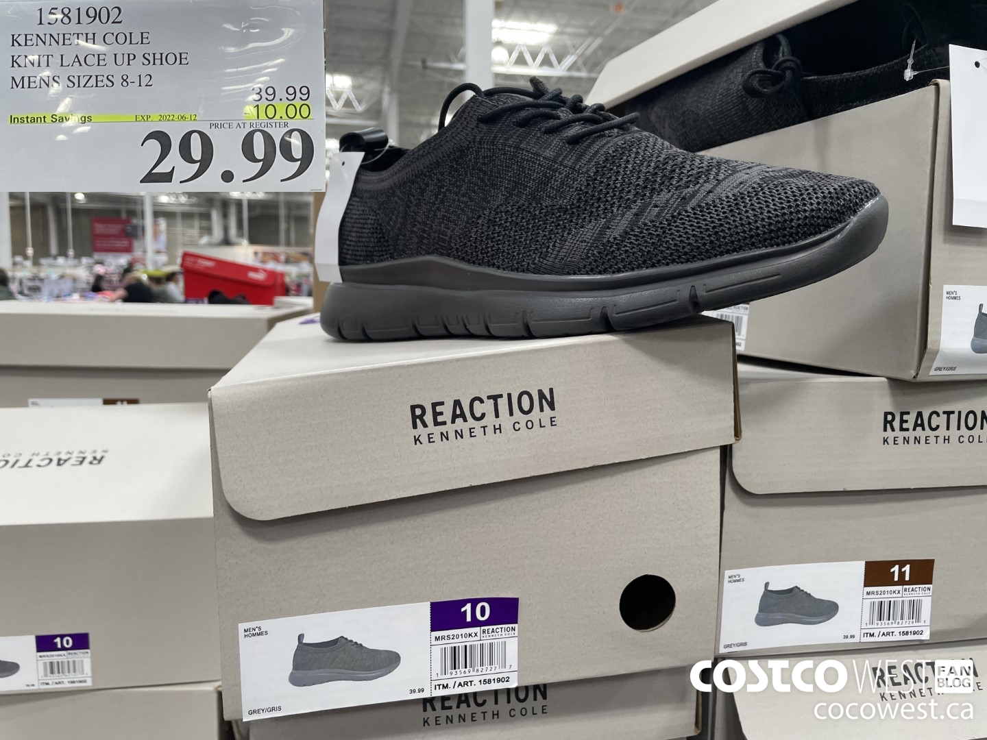 1581902 KENNETH COLE KNIT LACE UP SHOE MENS SIZES 8-12 ($10.00 INSTANT SAVINGS EXPIRES ON 2022-06-12) $29.99