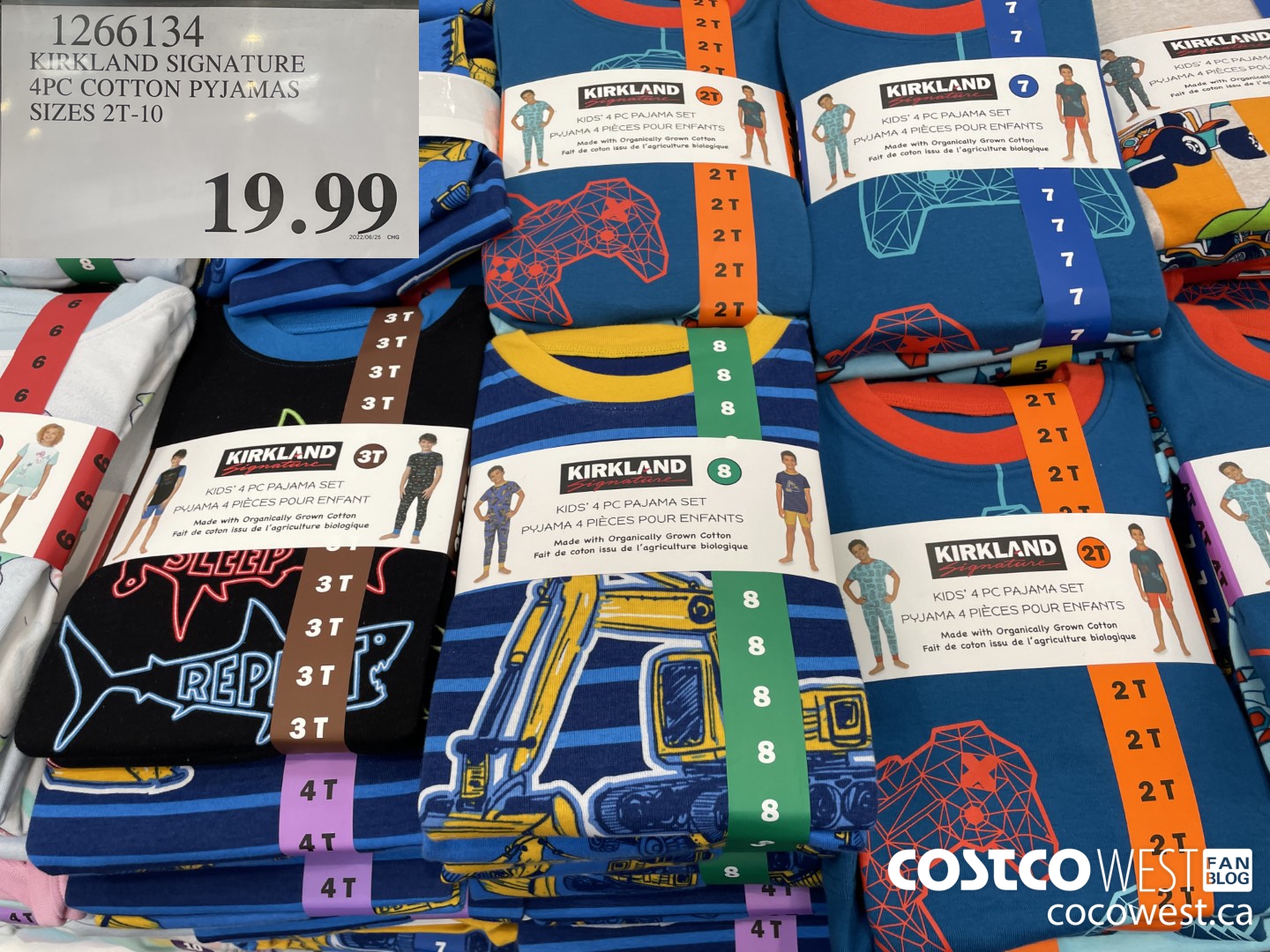 1266134 KIRKLAND SIGNATURE 4PC COTTON PYJAMAS SIZES 2T-10 $19.99