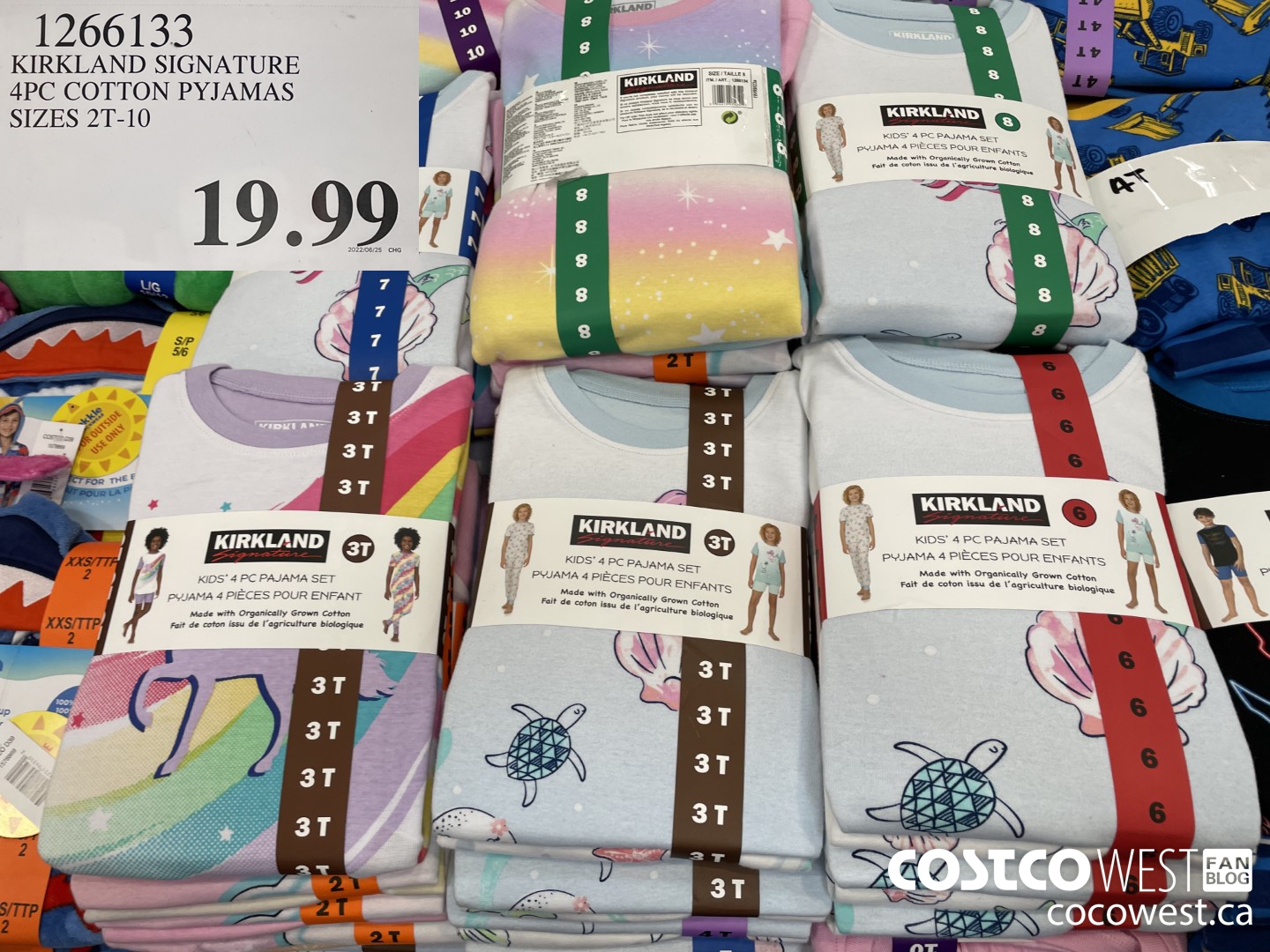 1266133 KIRKLAND SIGNATURE 4PC COTTON PYJAMAS SIZES 2T-10 $19.99