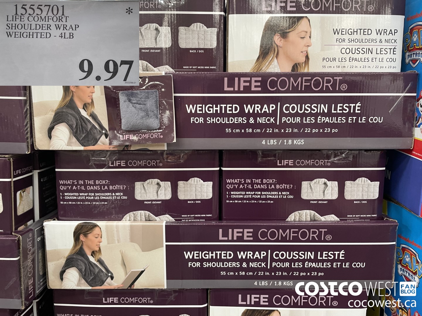 1555701 LIFE COMFORT SHOULDER WRAP WEIGHTED 4LB $9.97