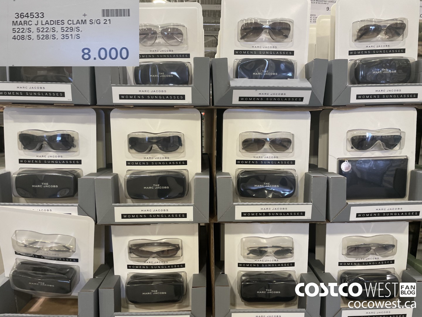 364533 MARC J LADIES CLAM S/G 21 522/S, 522/S, 529/S, 408/S, 528/S, 351/S  $8000.00