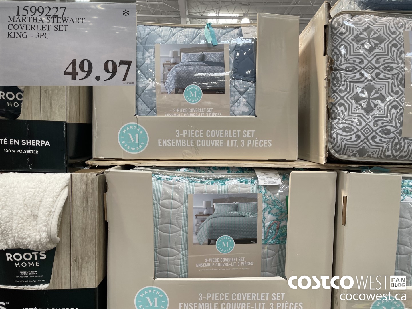 1599227 MARTHA STEWART COVERLET SET KING - 3 PC $49.97