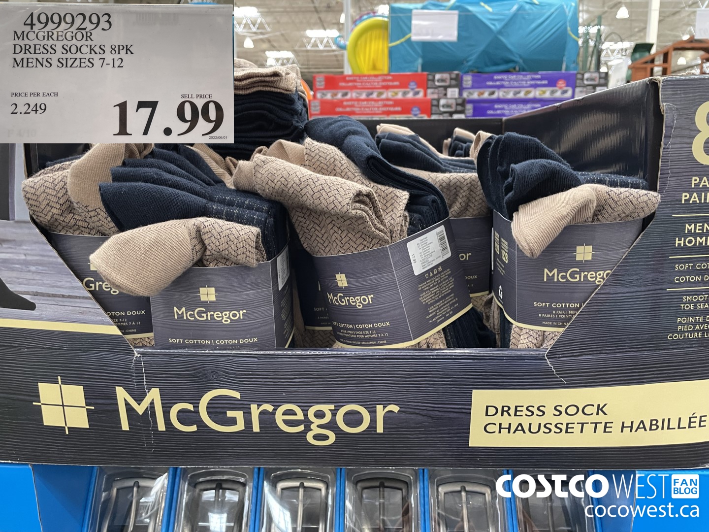 4999293 MCGREGOR DRESS SOCKS 8PK MENS SIZES 7-12 $17.99