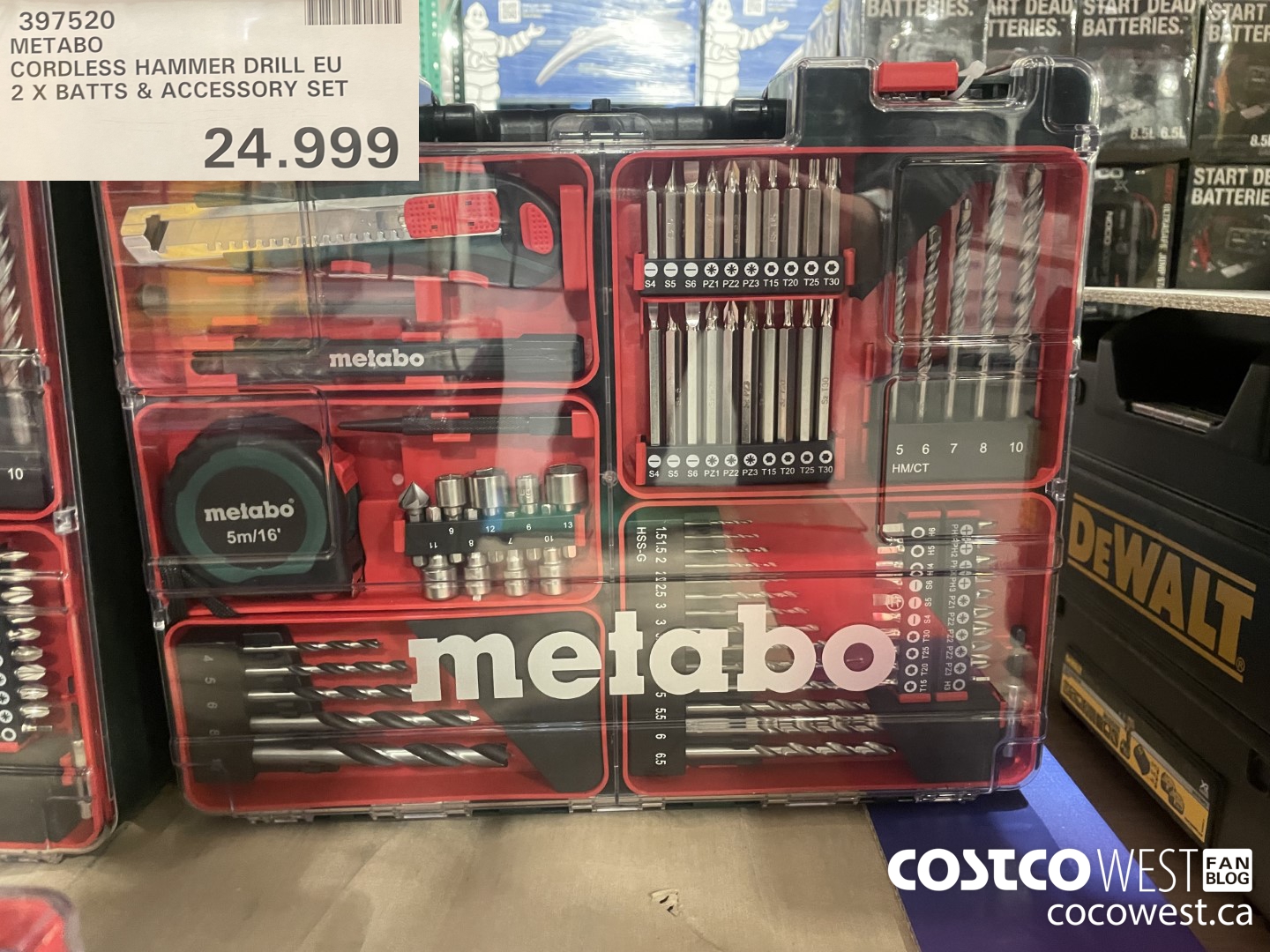 397520 METABO CORDLESS HAMMER DRILL EU 2 X BATTS & ACCESSORY SET $24999.00