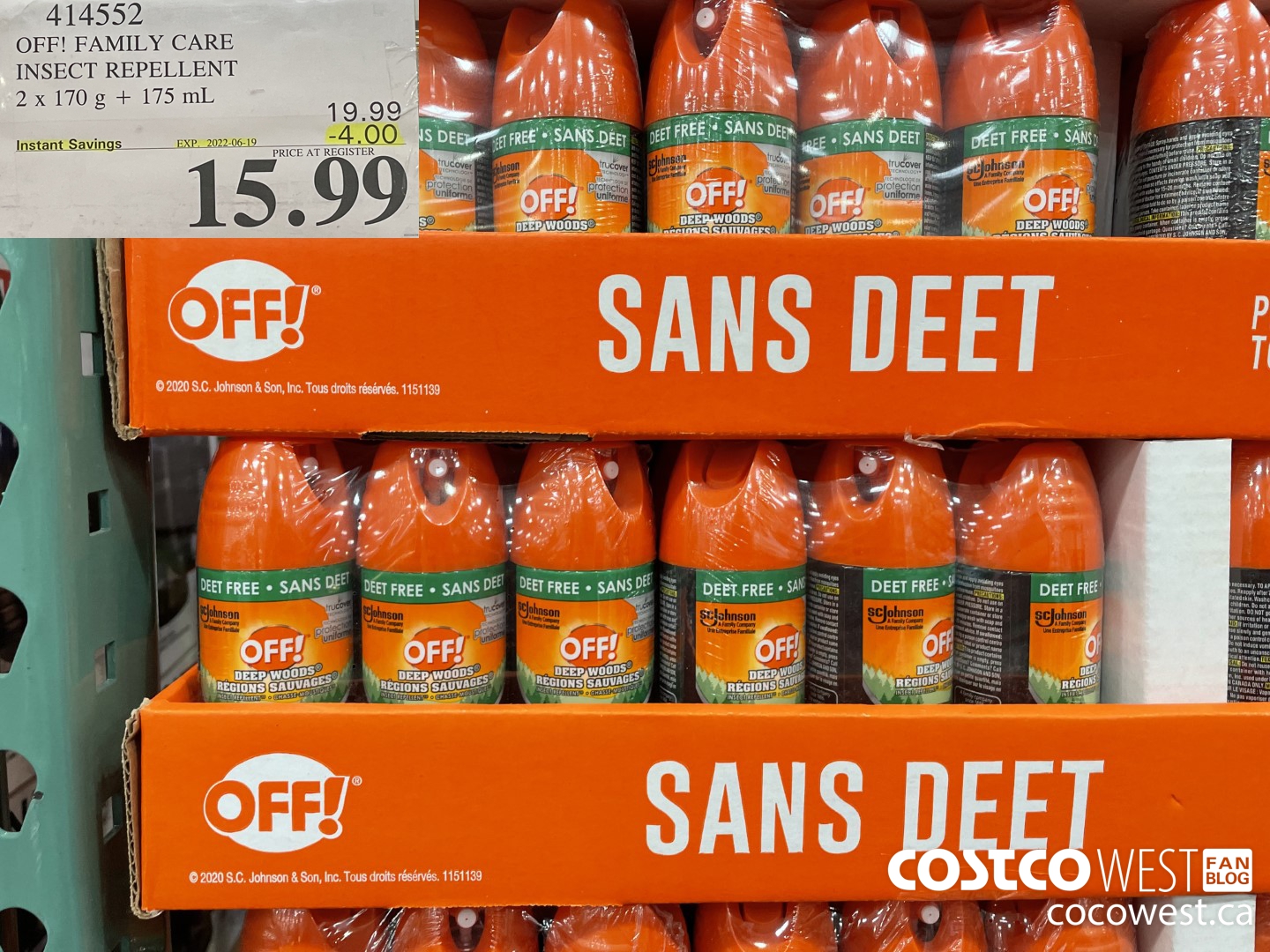 414552 OFF! FAMILY CARE INSECT REPELLENT 2 x 170 g + 175 mL ($4.00 INSTANT SAVINGS EXPIRES ON 2022-06-19) $15.99