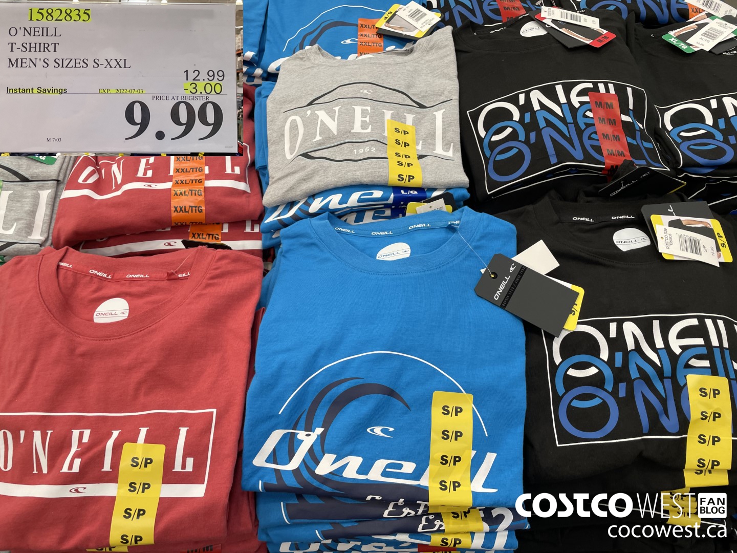 1582835 O'NEILL T-SHIRT MEN'S SIZES S-XXL ($3.00 INSTANT SAVINGS EXPIRES ON 2022-07-03) $9.99