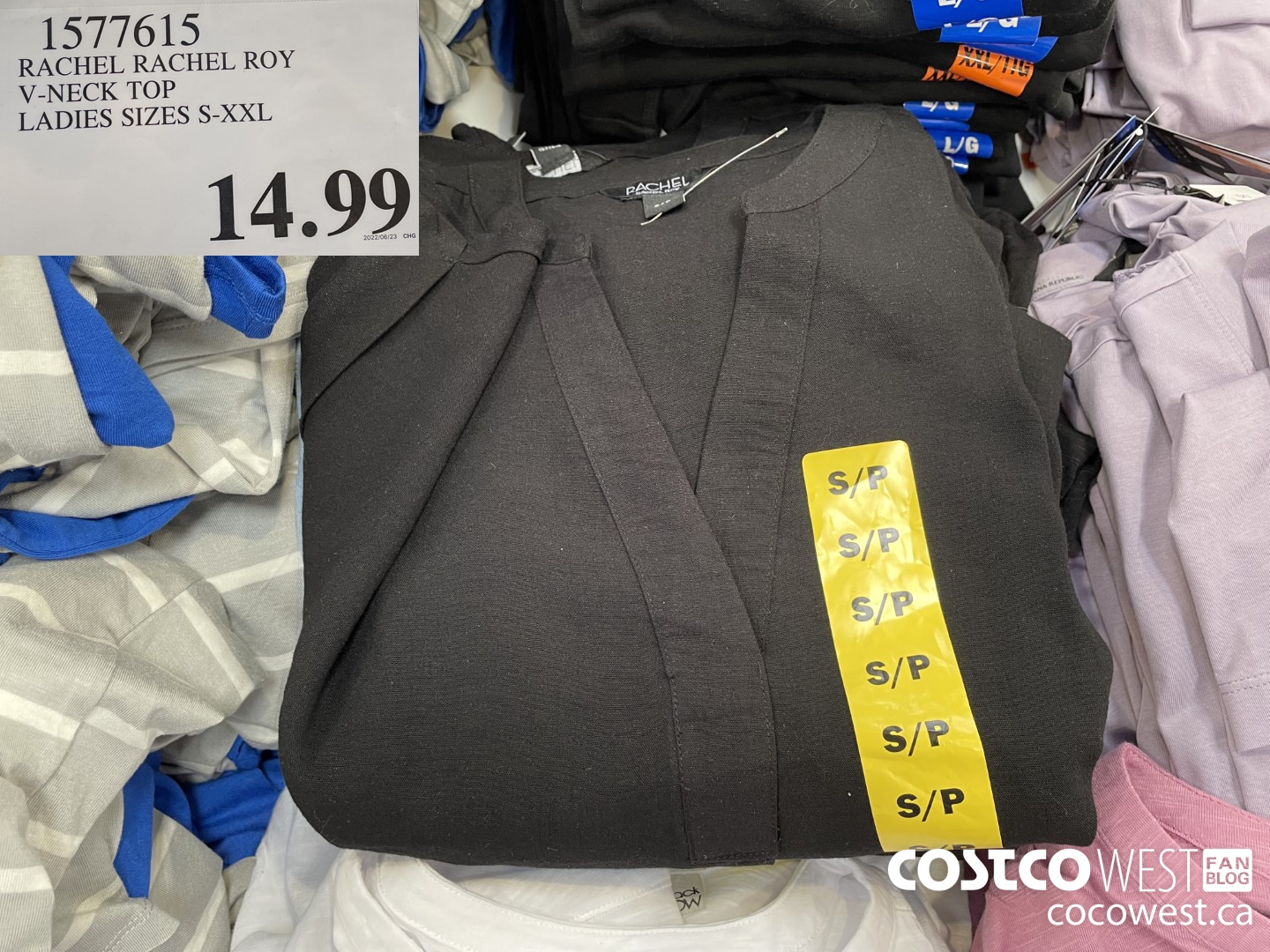 1577615 RACHEL RACHEL ROY V-NECK TOP LADIES SIZES S-XXL  $14.99