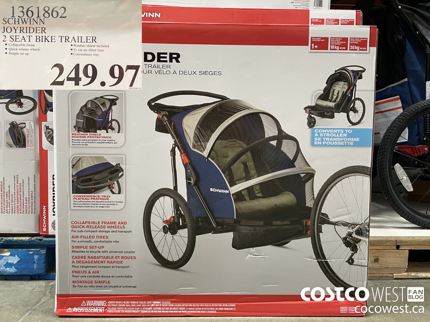 Costco schwinn bike trailer on sale