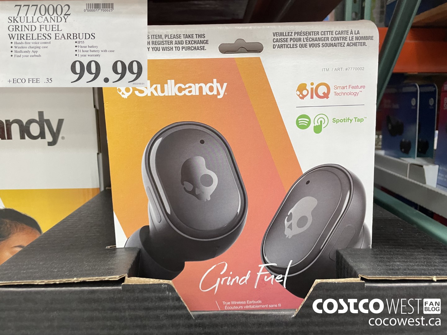 7770002 SKULLCANDY GRIND FUEL WIRELESS EARBUDS $99.99