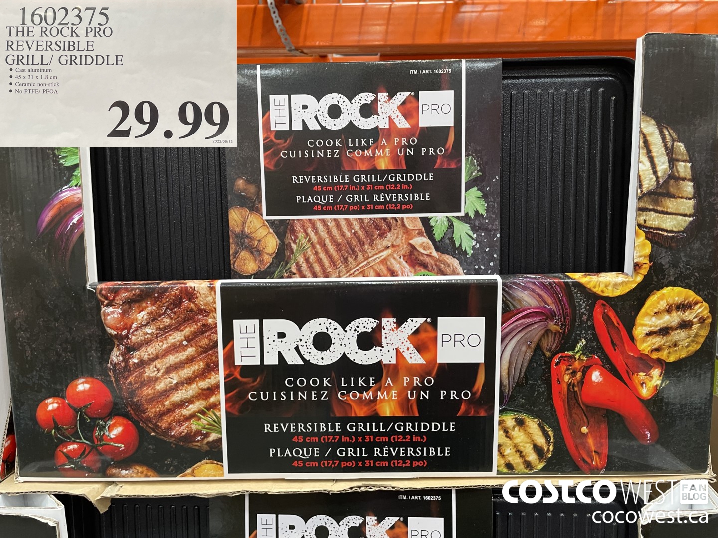 The Rock Plus Reversible Grill / Griddle from Costco 