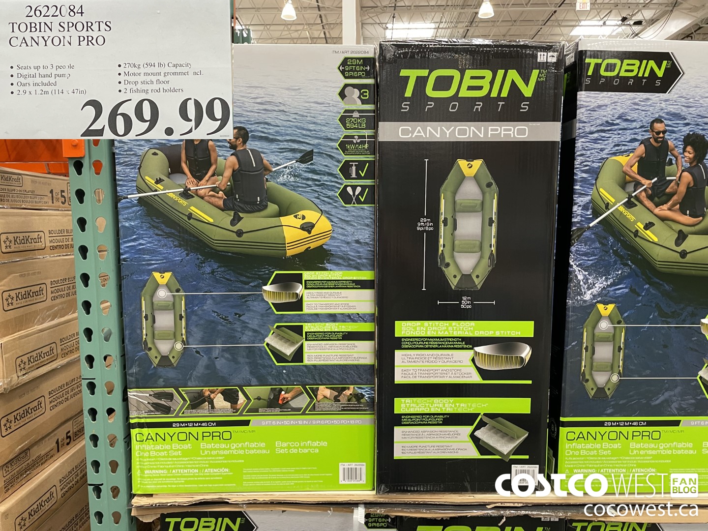 Tobin Sports Canyon Pro 3-person Inflatable Raft Set