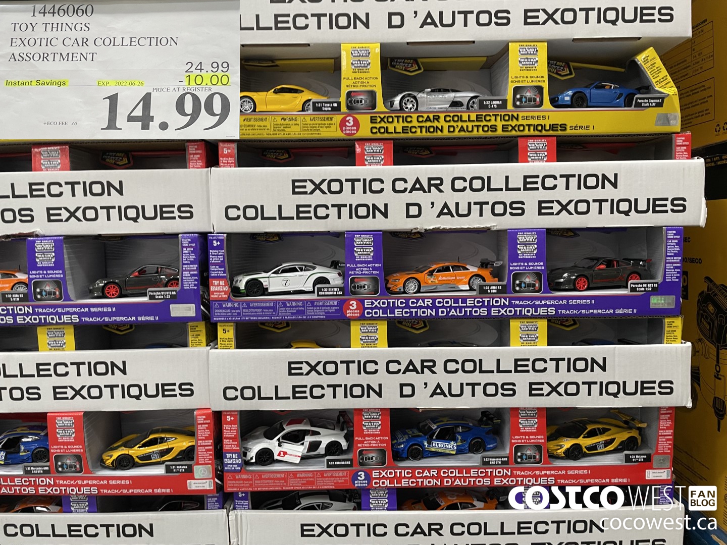 1446060 TOY THINGS EXOTIC CAR COLLECTION ASSORTMENT ($10.00 INSTANT SAVINGS EXPIRES ON 2022-06-26) $14.99