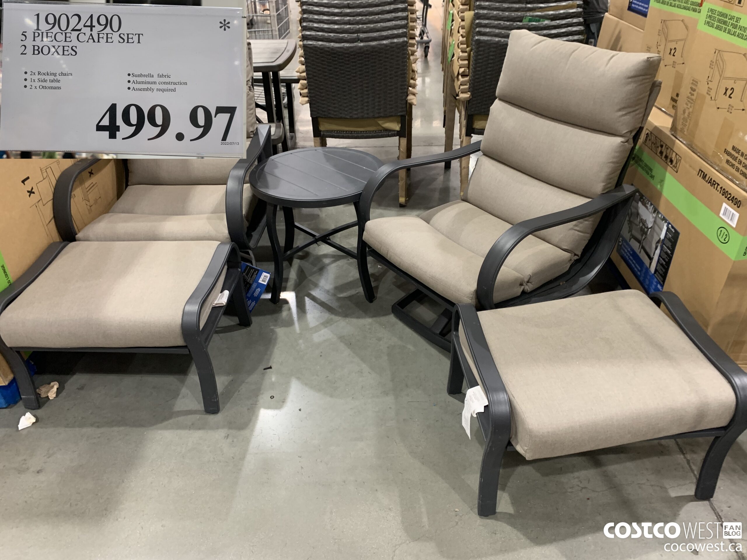 1902490 5 PIECE CAFE SET 2 BOXES $499.97