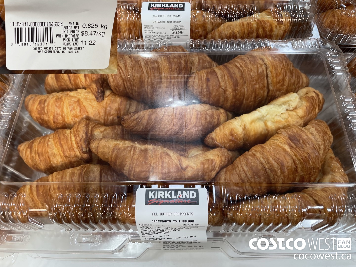 1046334 ALL BUTTER CROISSANTS $8.47