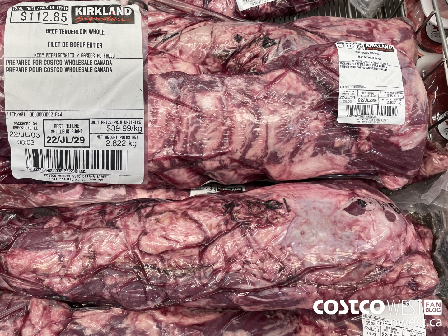21844 BEEF TENDERLOIN WHOLE $39.99