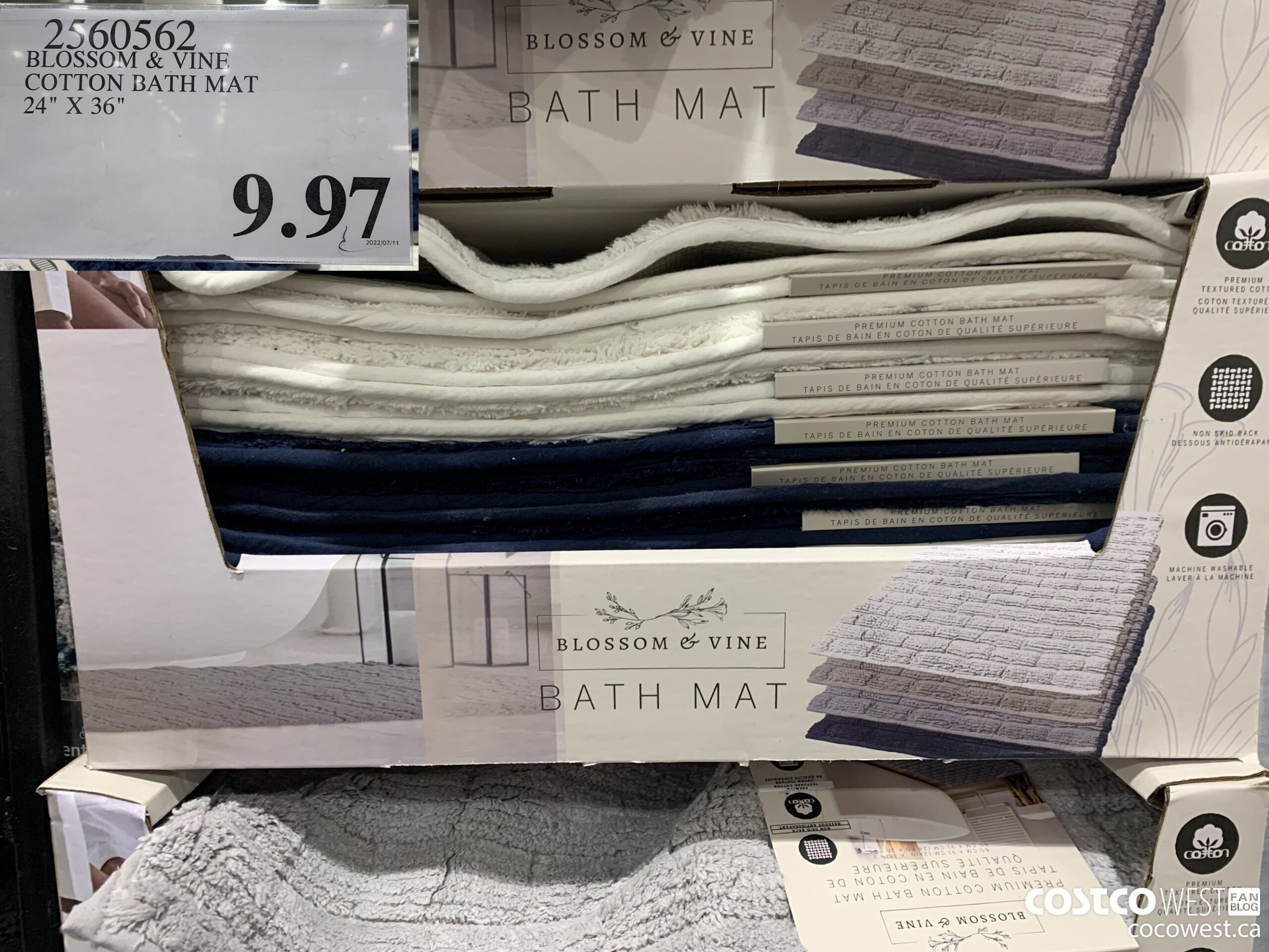 2560562 BLOSSOM & VINE COTTON BATH MAT 24