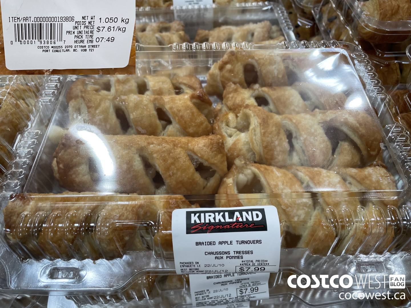 193806 BRAIDED APPLE TURNOVERS 1.050kg $7.99