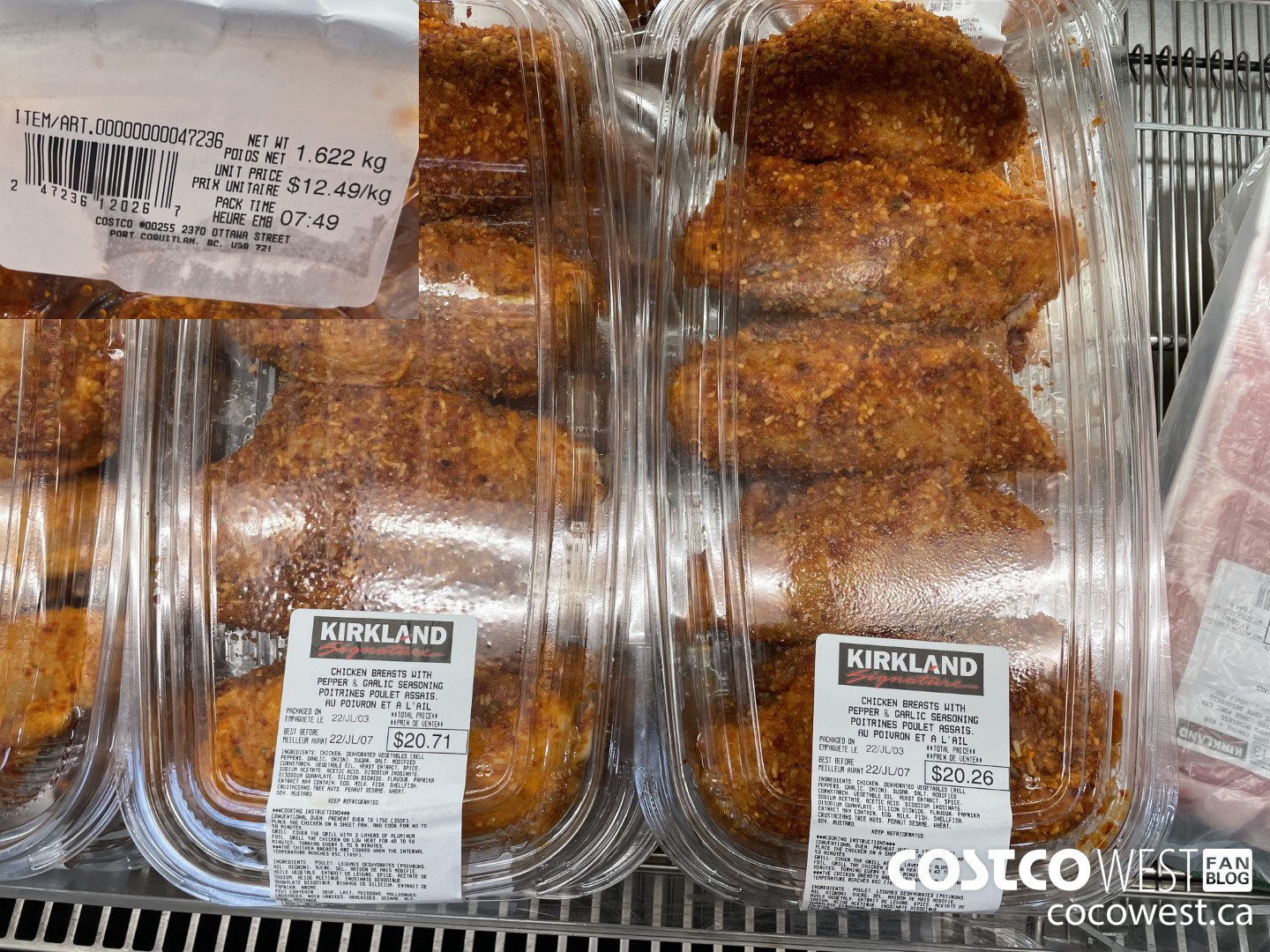 47236 CHICKEN BREASTS WITH PEPPER & GARLIC SEASONING $12.49