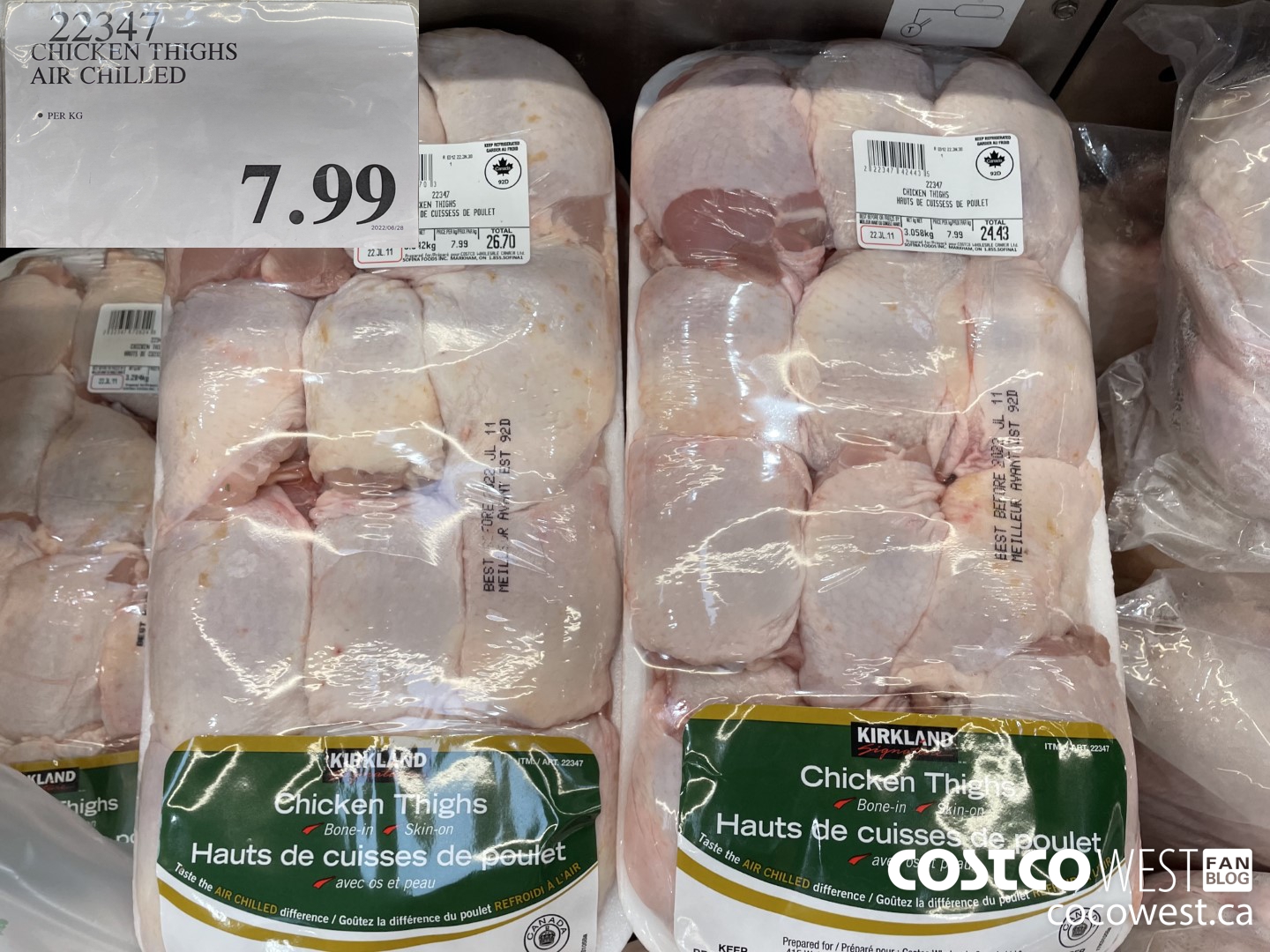 22347 CHICKEN THIGHS AIR CHILLED $7.99