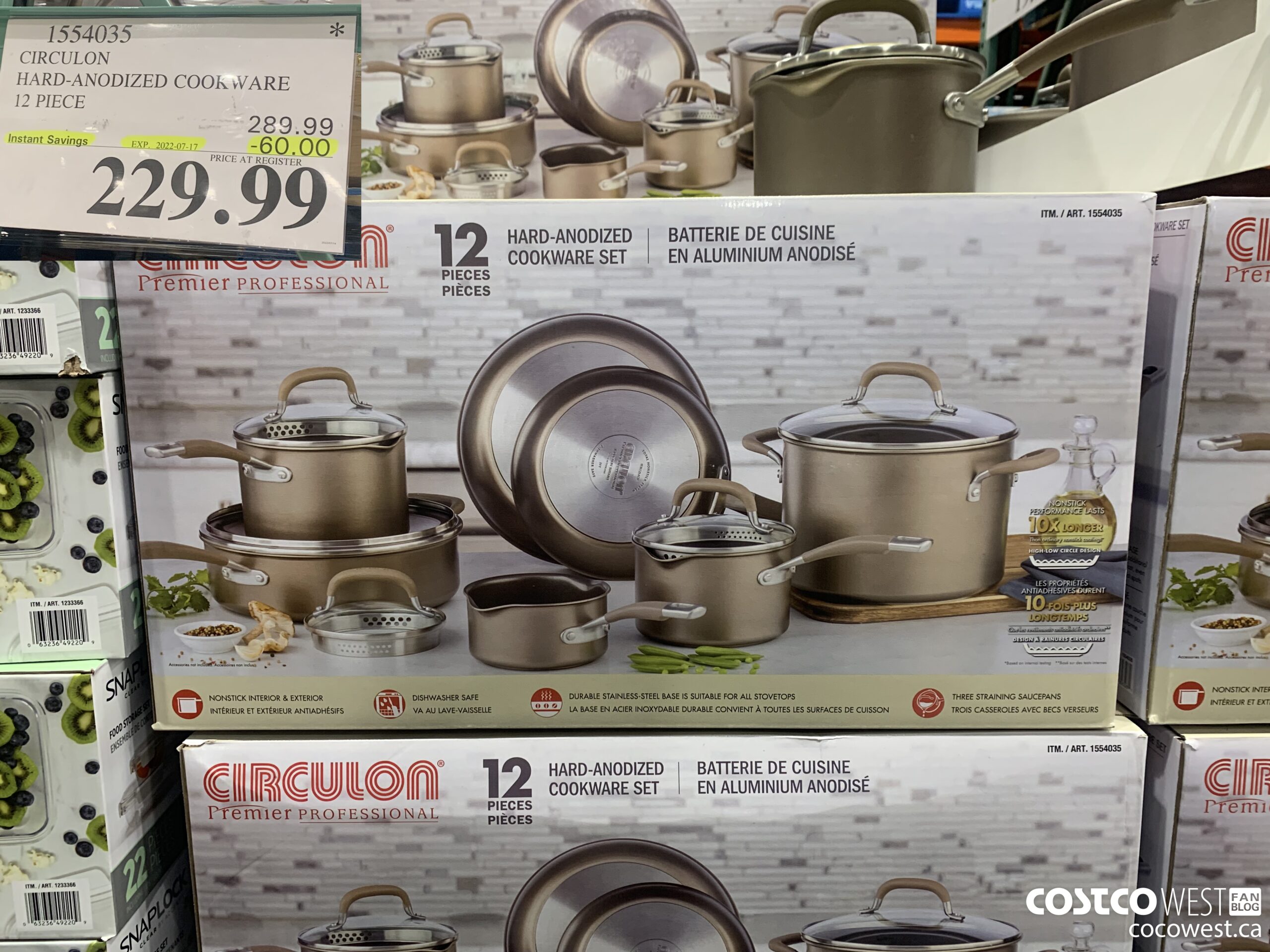 1554035 CIRCULON HARD-ANODIZED COOKWARE 12 PIECE ($60.00 INSTANT SAVINGS EXPIRES ON 2022-07-17) $229.99