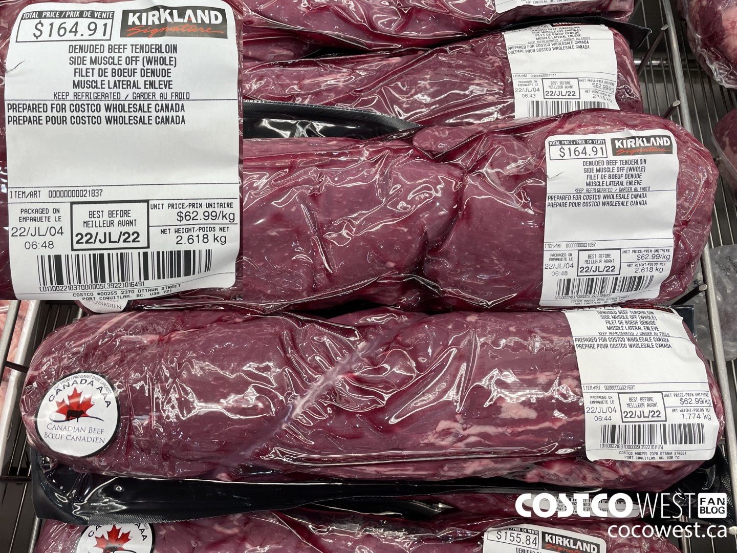 21837 DENUDED BEEF TENDERLOIN SIDE MUSCLE OFF (WHOLE) $62.99