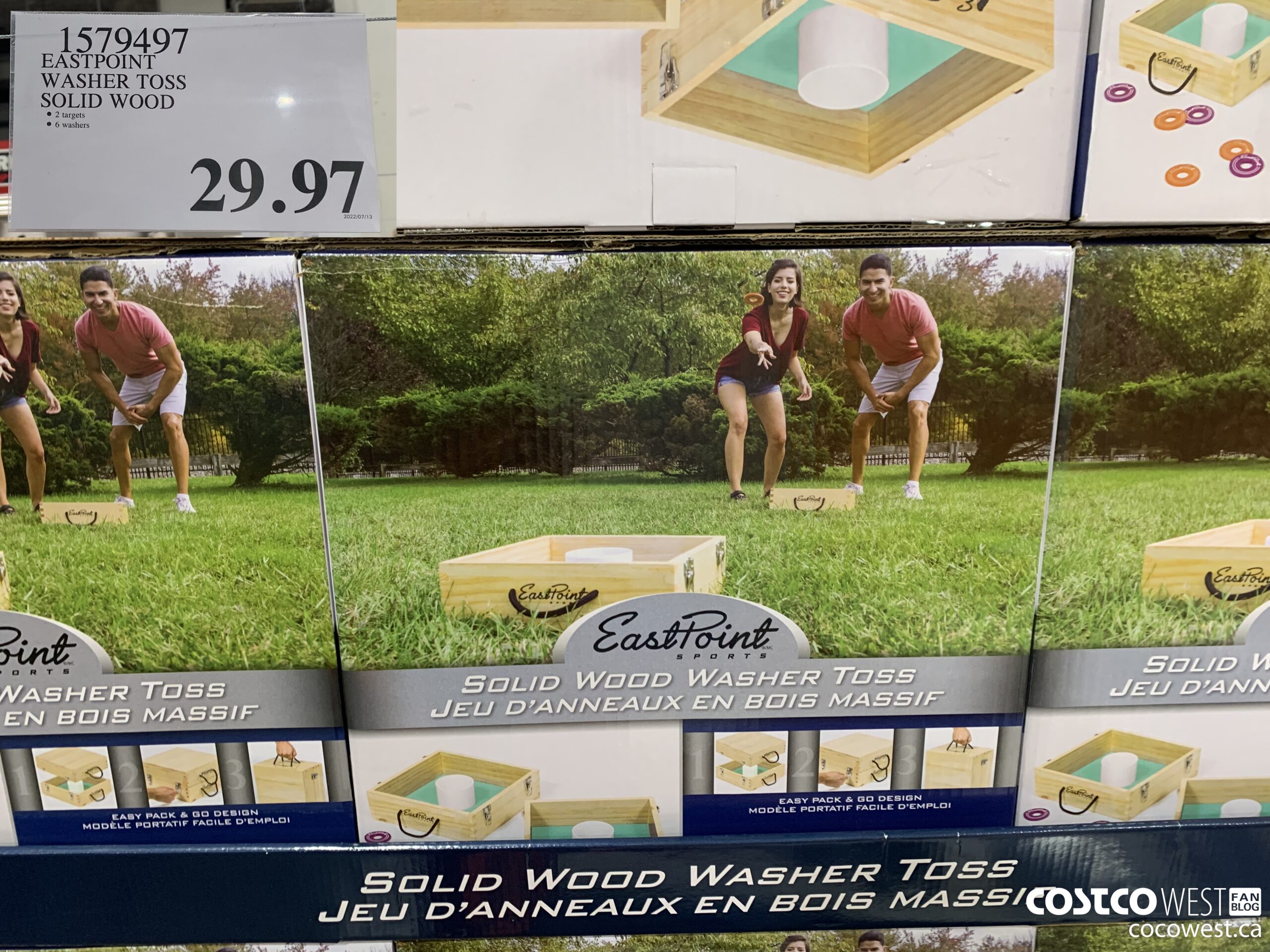 1579497 EASTPOINT WASHER TOSS SOLID WOOD $29.97