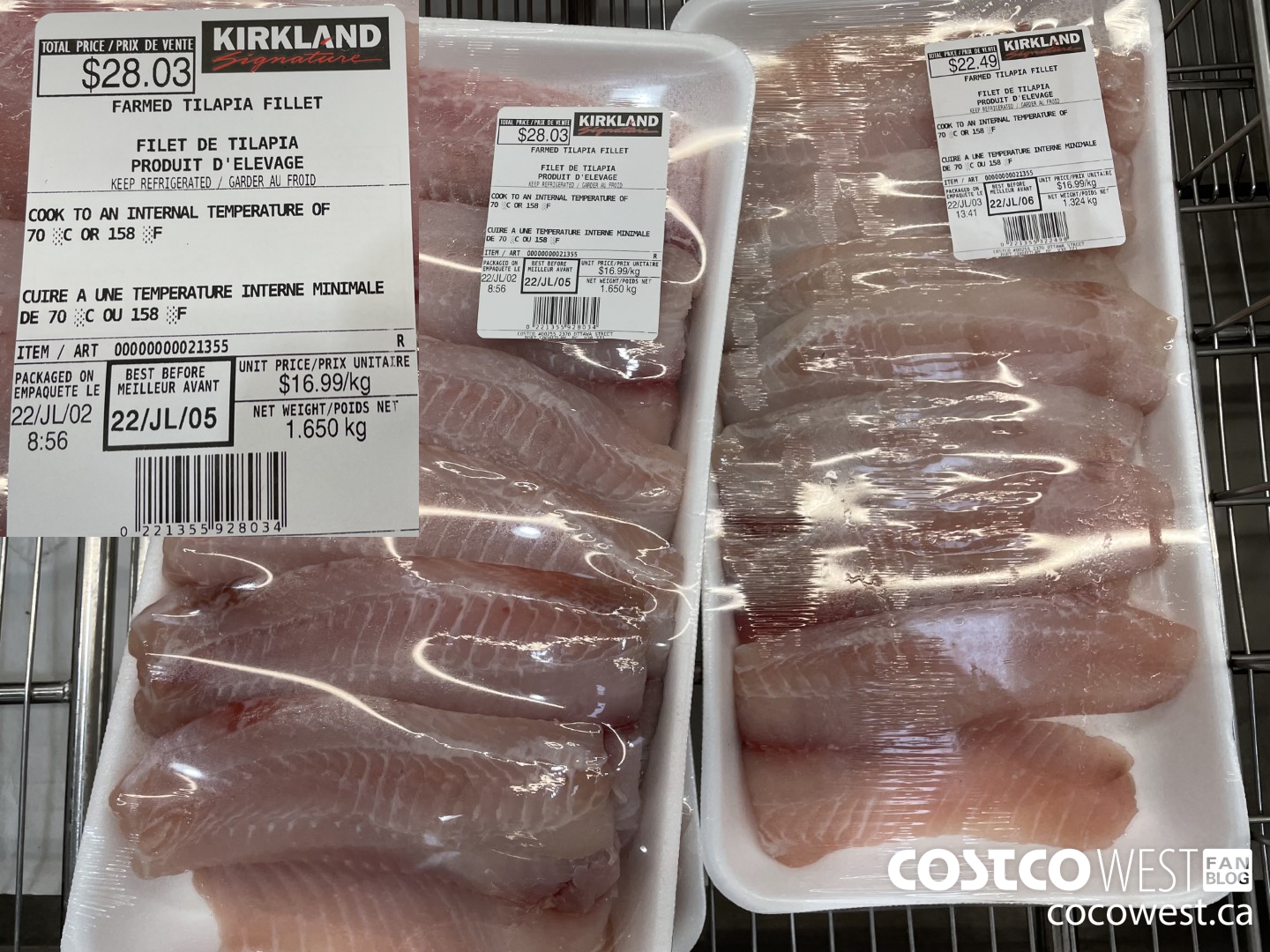 21355 FARMED TILAPIA FILLET $16.99