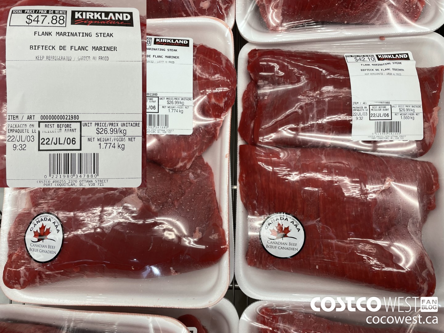 21980 FLANK MARINATING STEAK $26.99