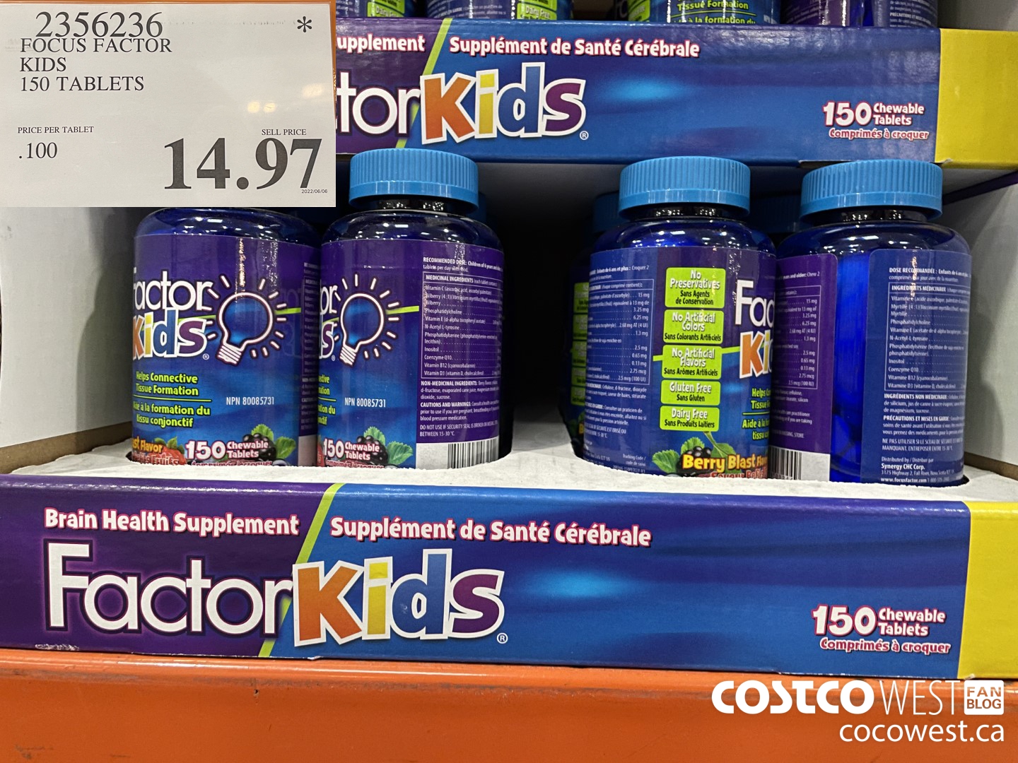 2356236 FOCUS FACTOR KIDS 150 TABLETS $14.97