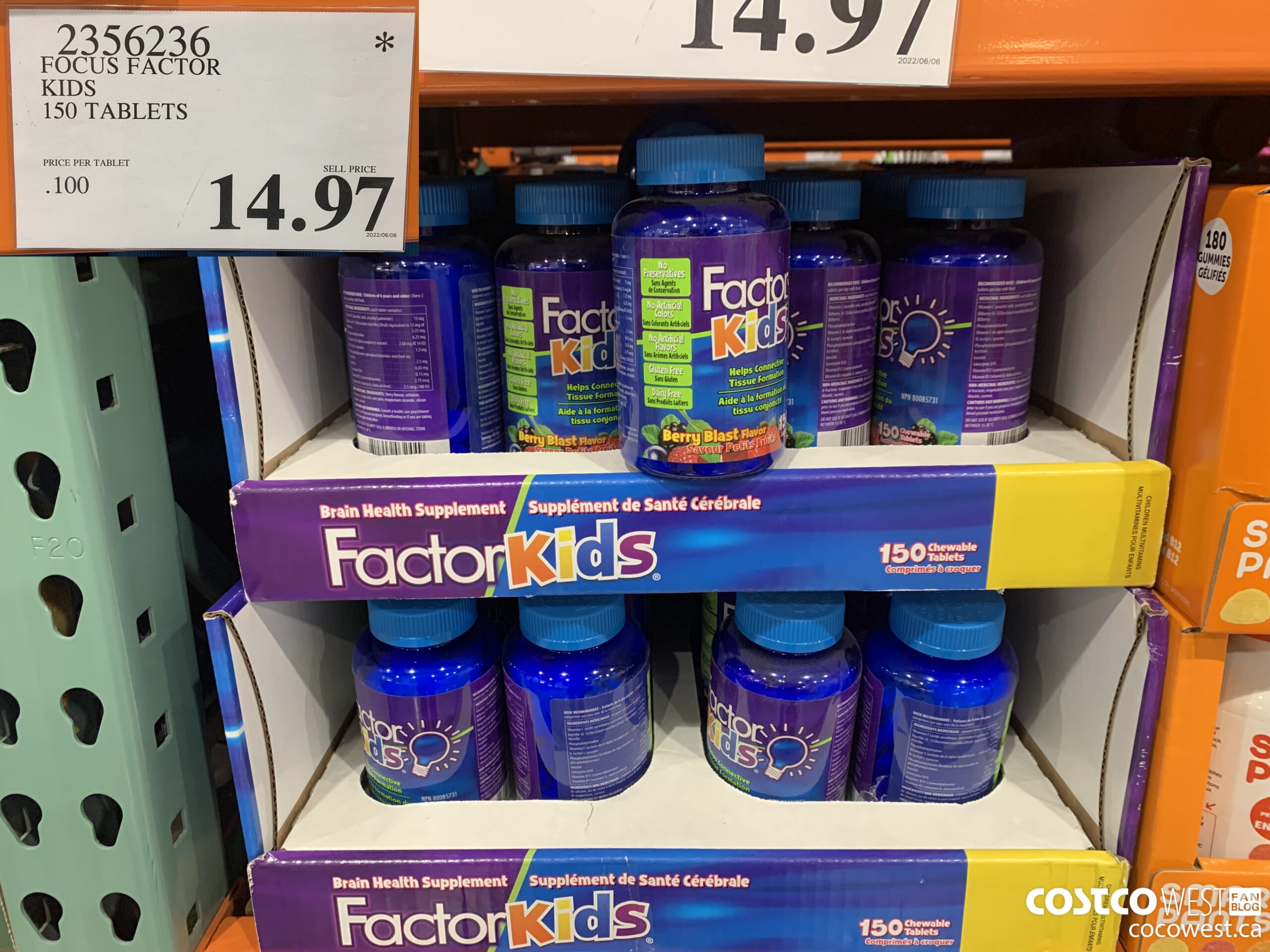 2356236 FOCUS FACTOR KIDS 150 TABLETS $14.97