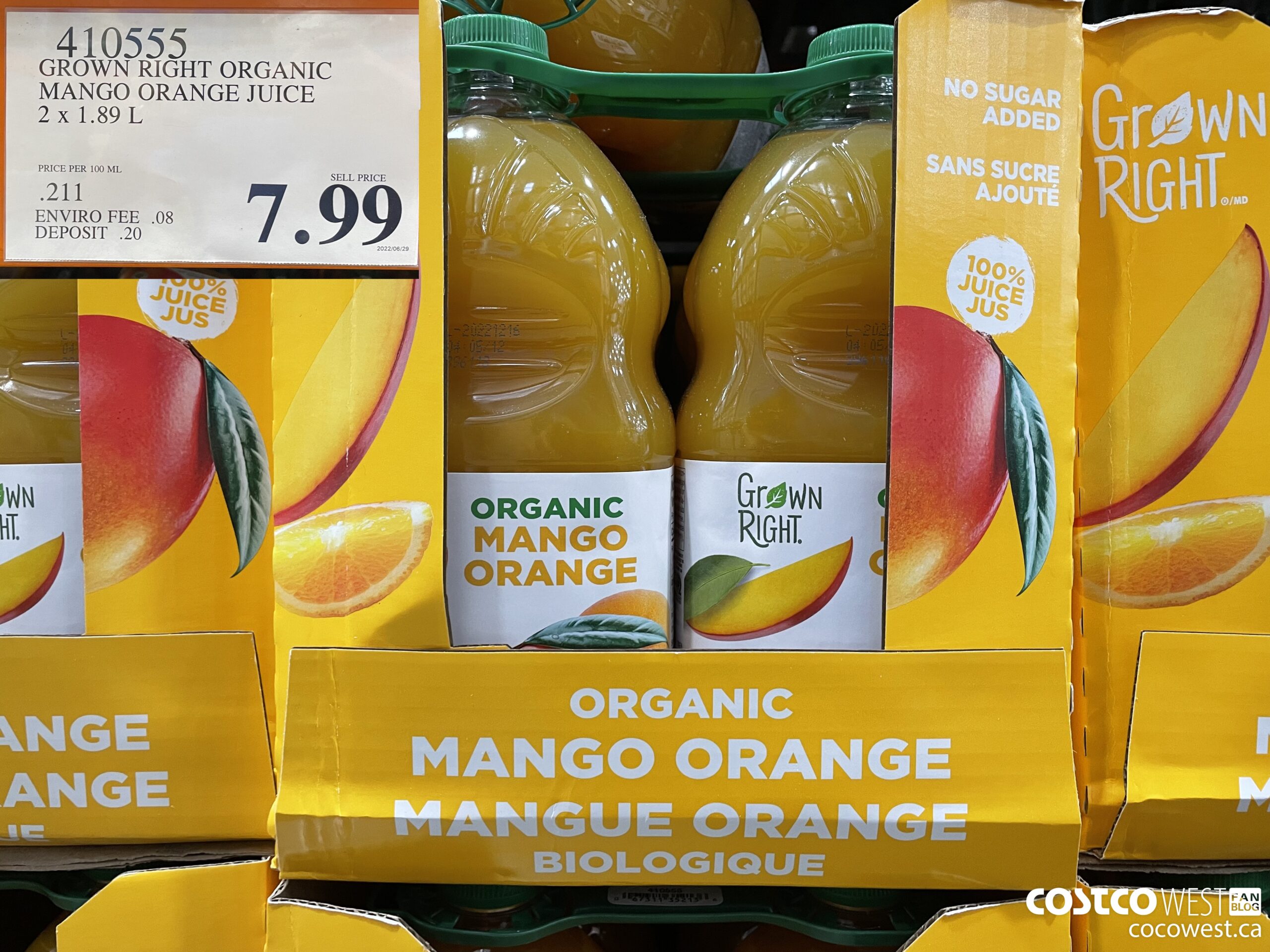 Costco organic hotsell orange juice