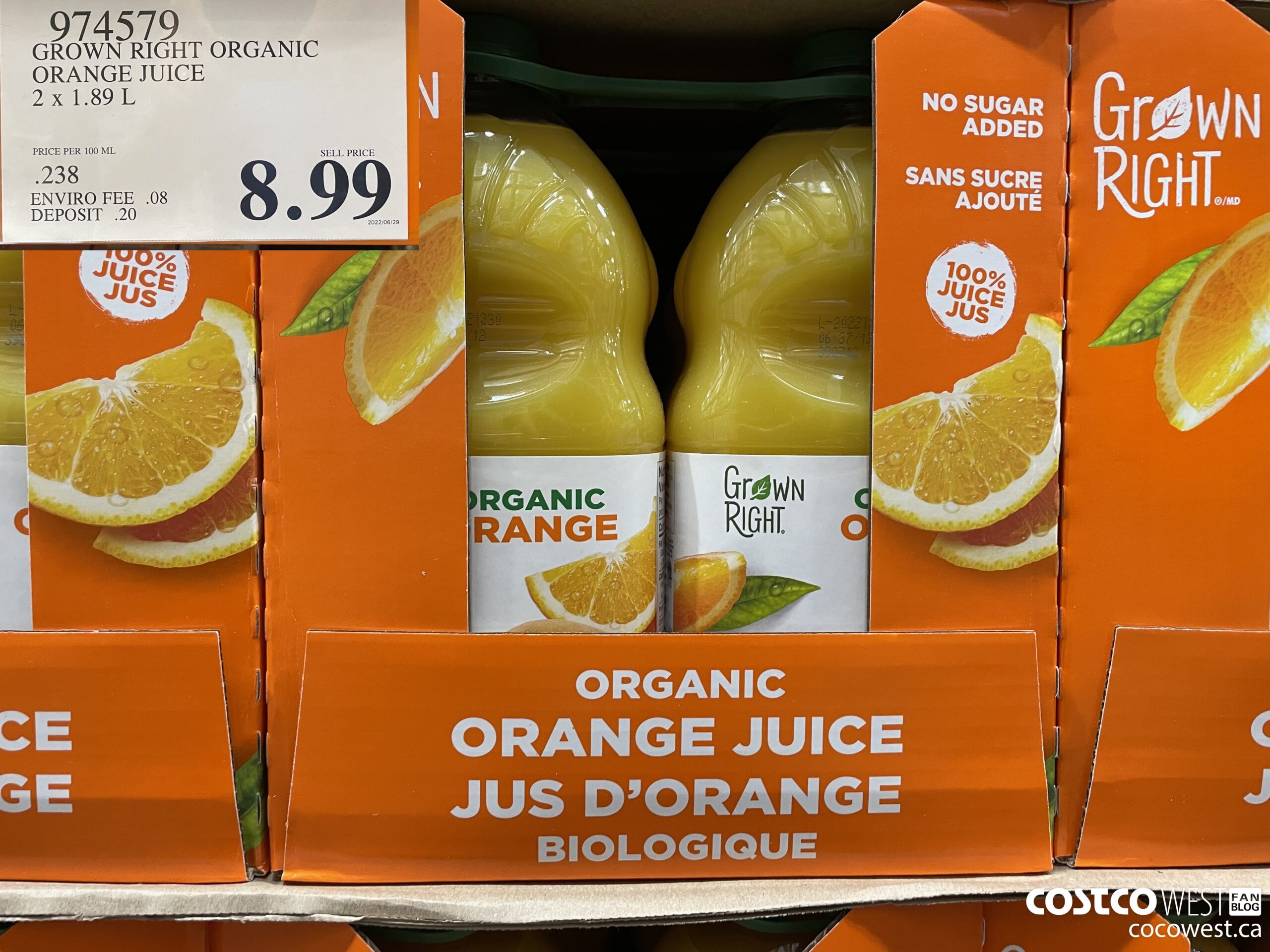 Costco orange clearance juice