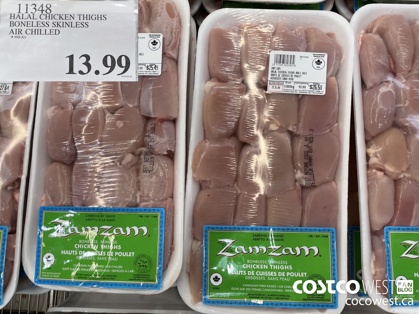 11348 HALAL CHICKEN THIGHS BONELESS SKINLESS AIR CHILLED $13.99