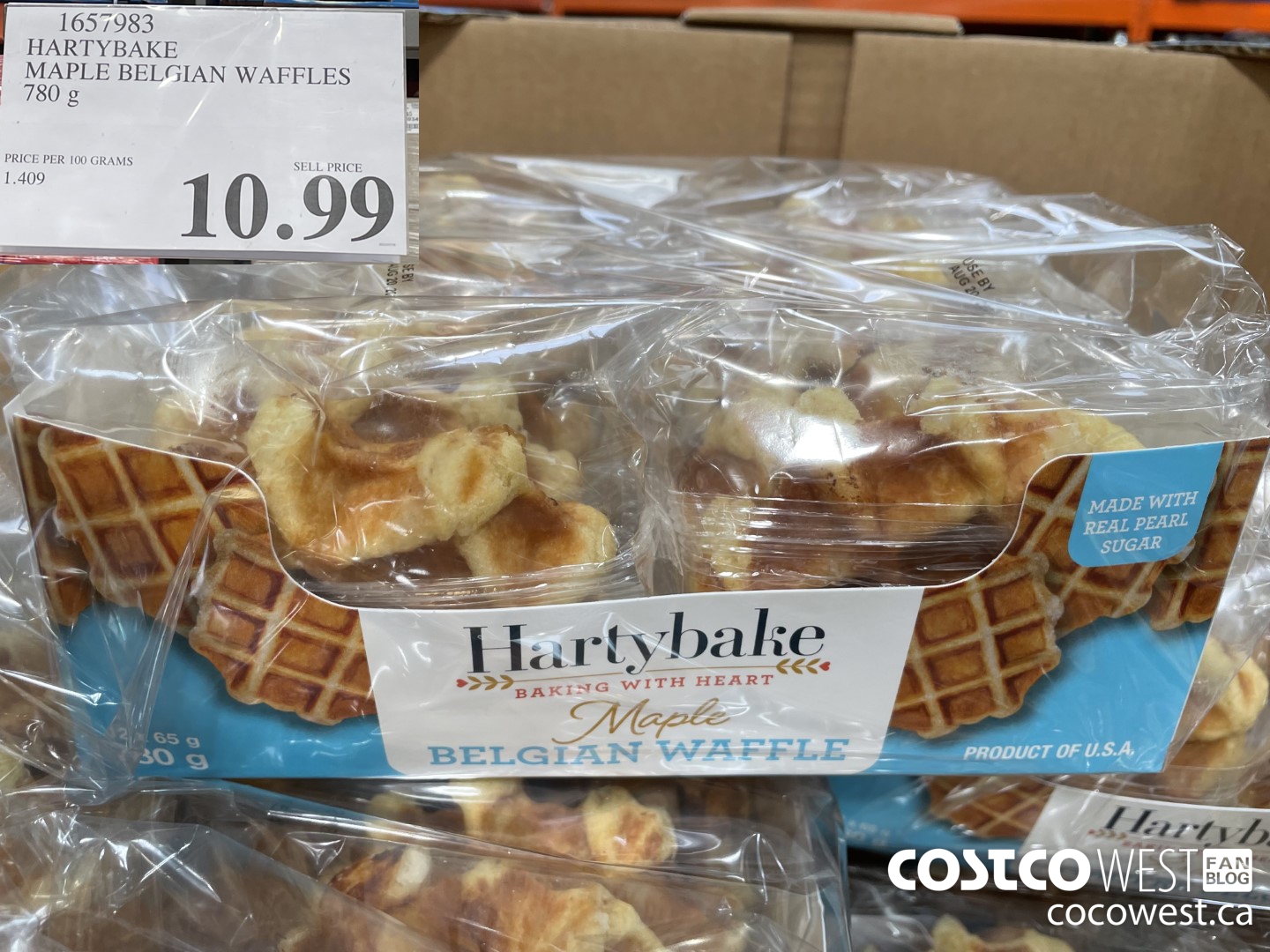 1657983 HARTYBAKE MAPLE BELGIAN WAFFLES 780 G $10.99