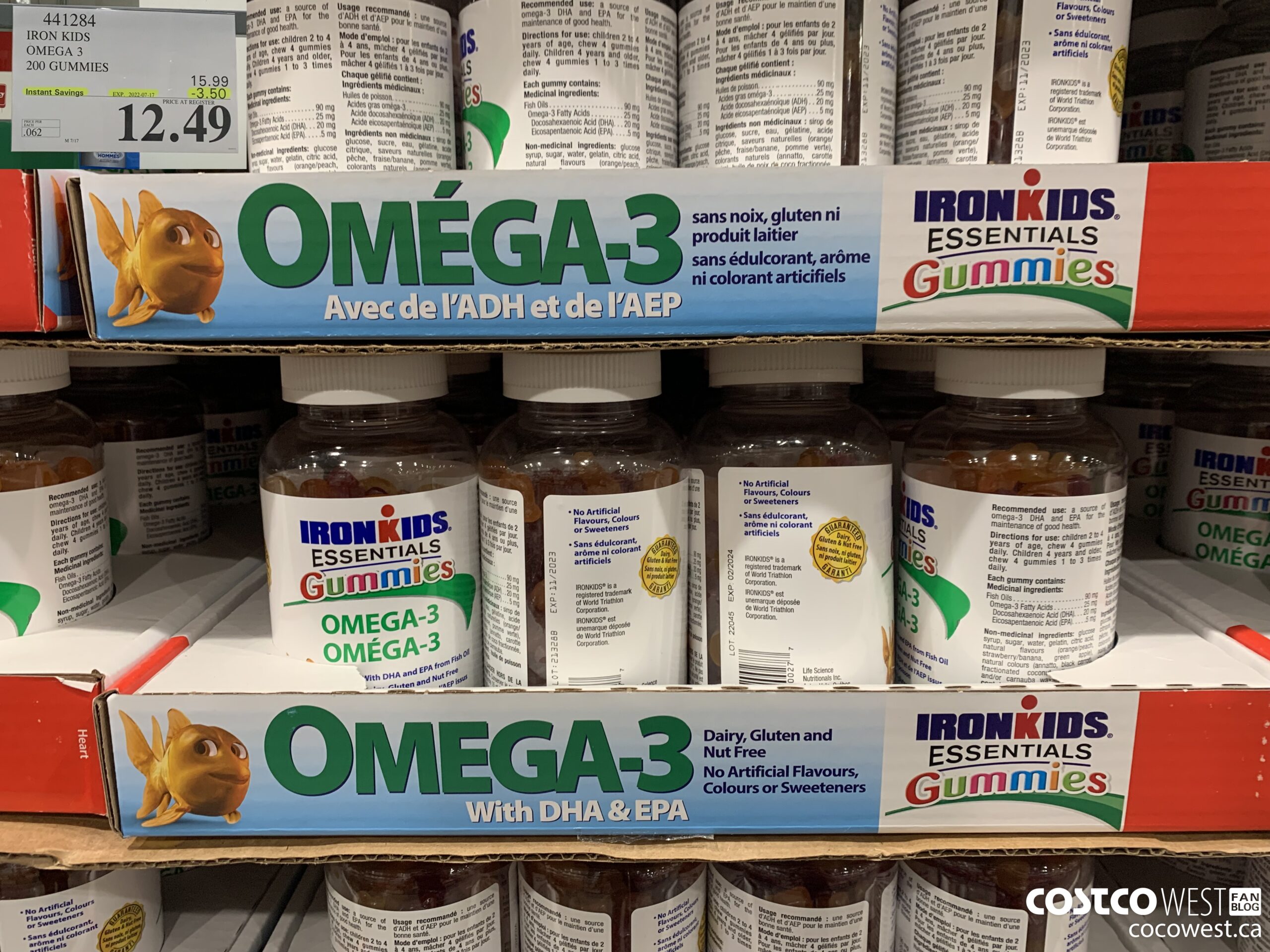 441284 IRON KIDS OMEGA 3 200 GUMMIES ($3.50 INSTANT SAVINGS EXPIRES ON 2022-07-17) $12.49