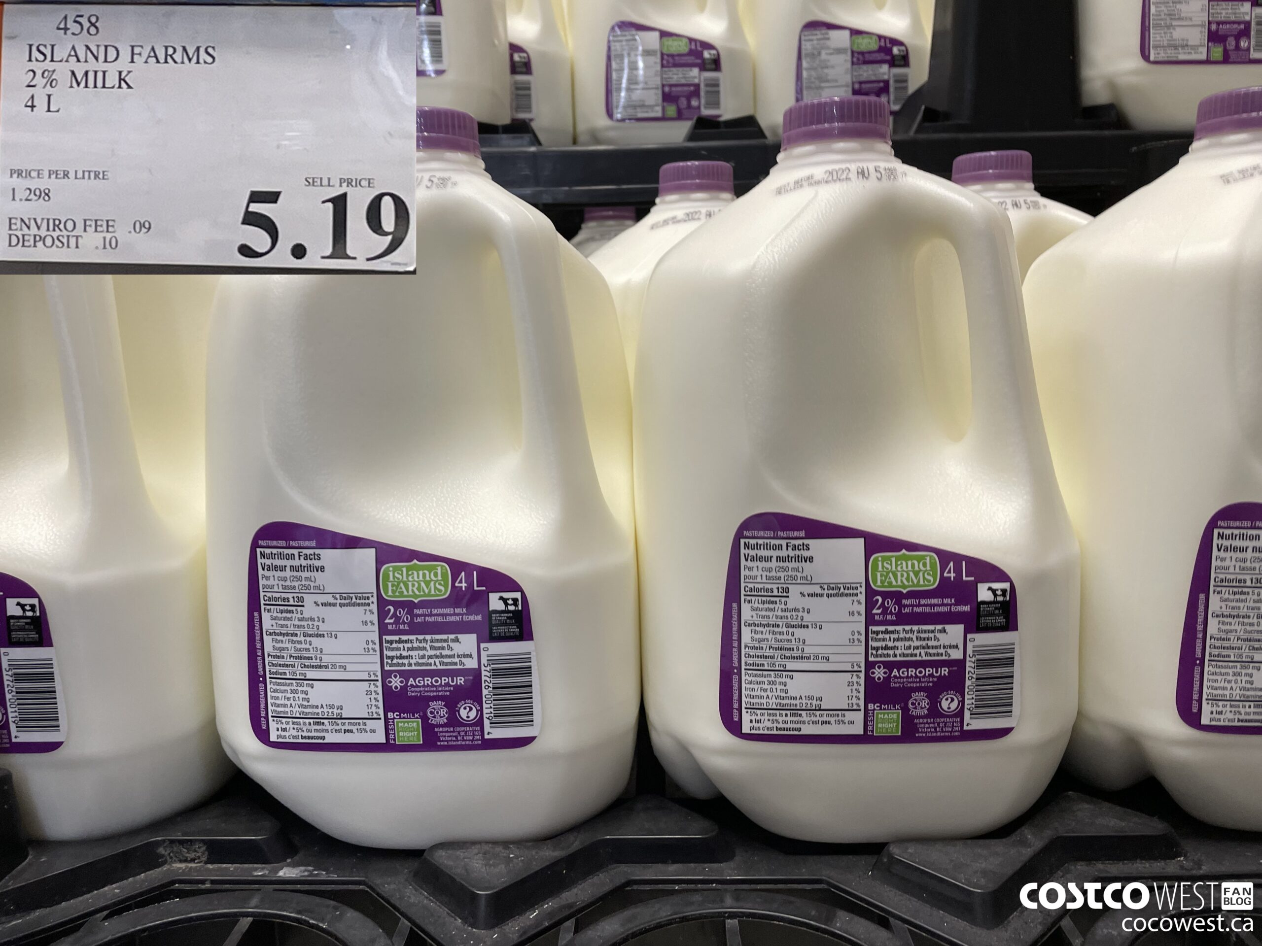 458 ISLAND FARMS 2% MILK 4L $5.19