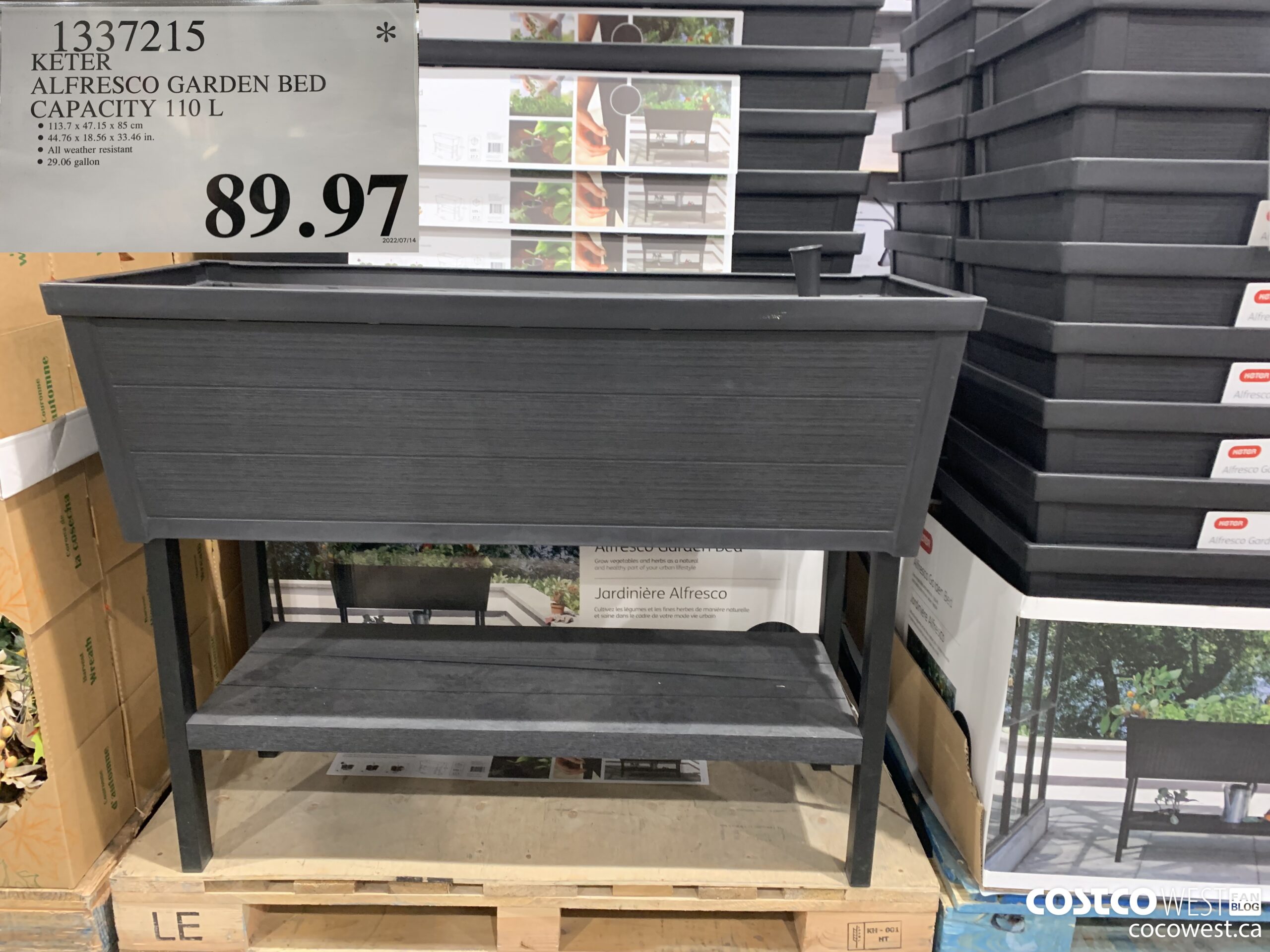 1337215 KETER ALFRESCO GARDEN BED CAPACITY 110 L $89.97