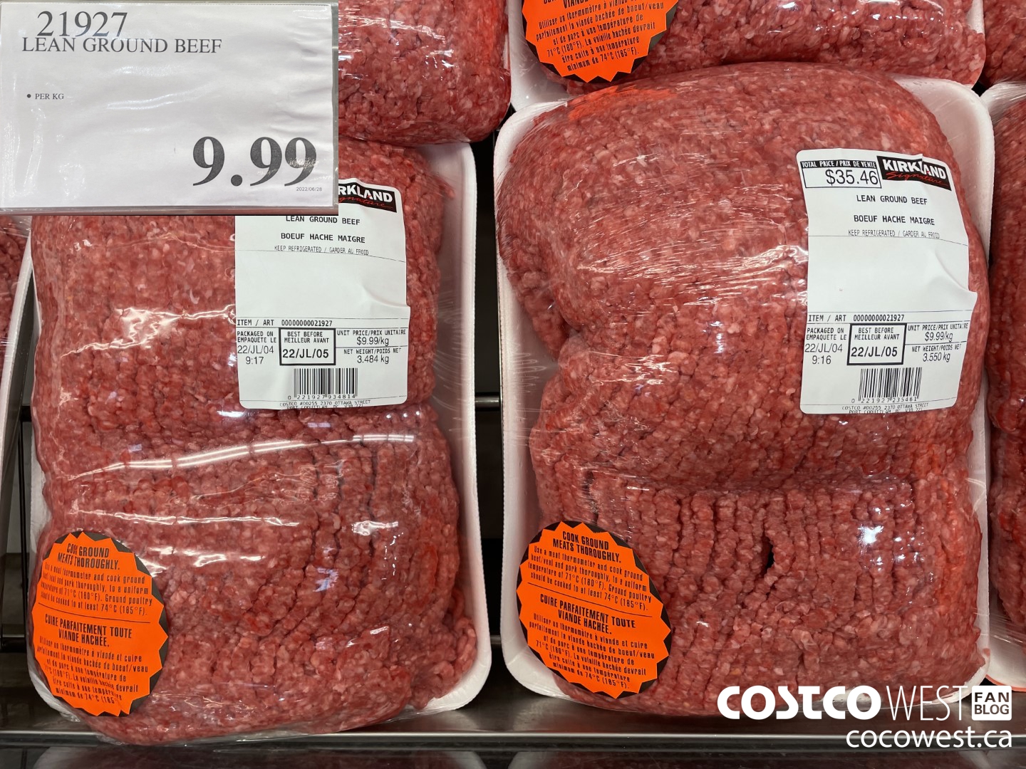 21927 LEAN GROUND BEEF $9.99