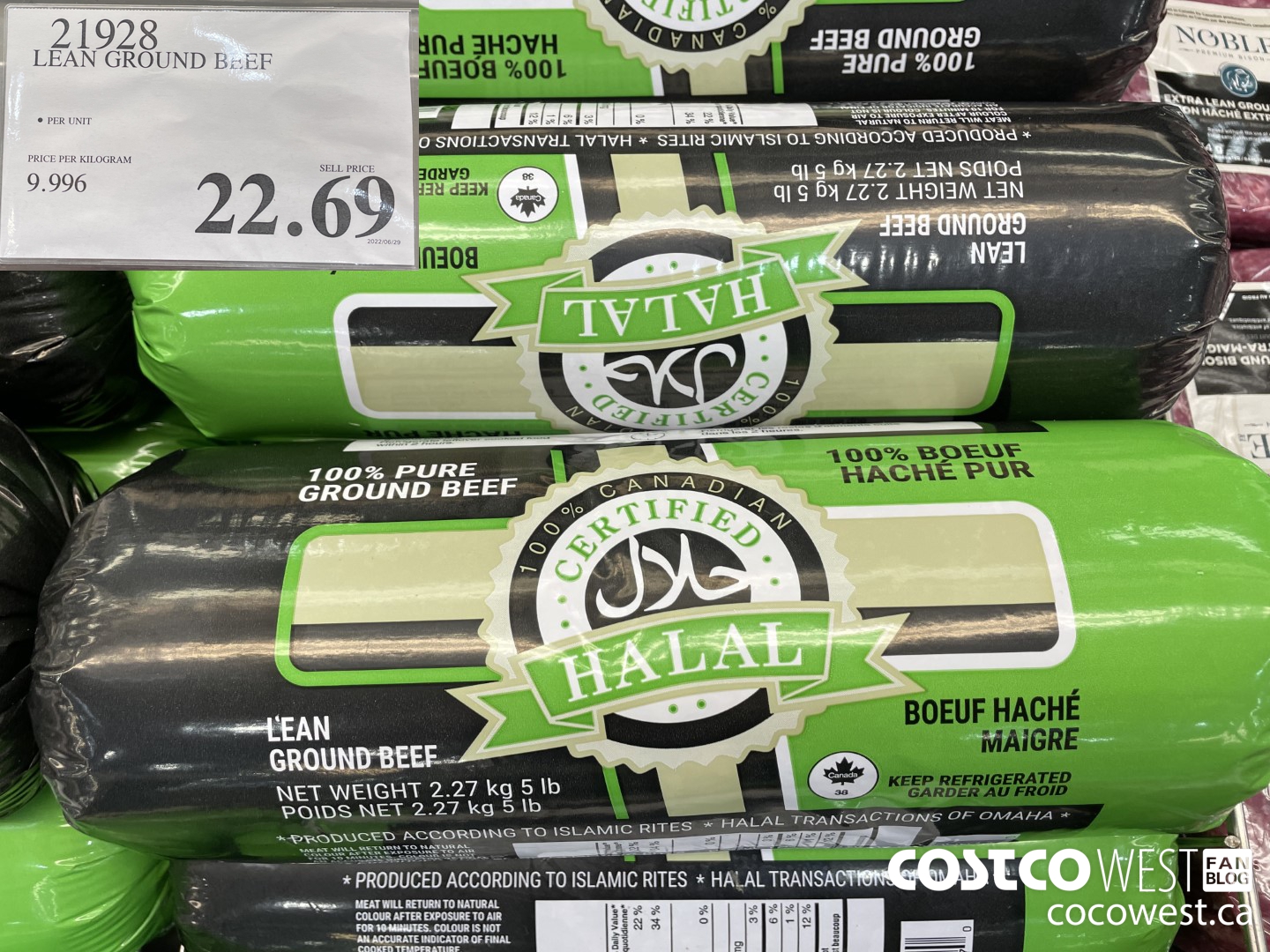 21928 LEAN GROUND BEEF $22.69