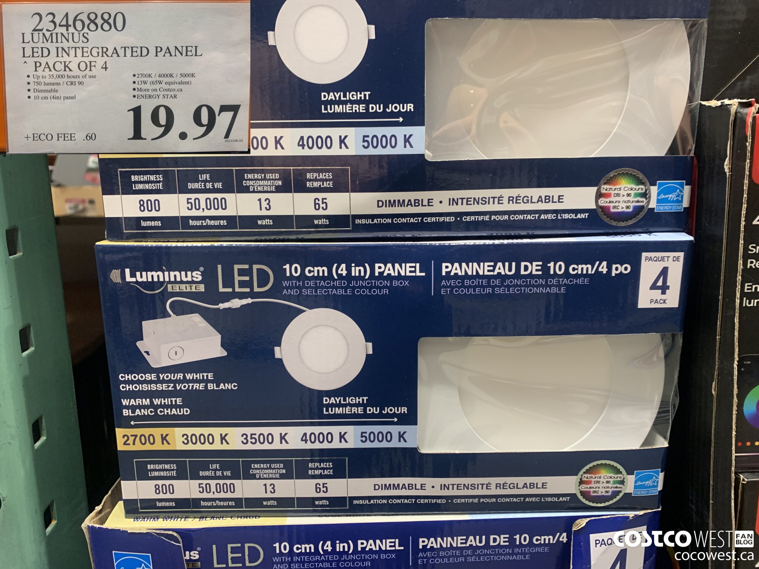 2346880 LUMINUS LED INTEGRATED PANEL PACK OF 4 $19.97